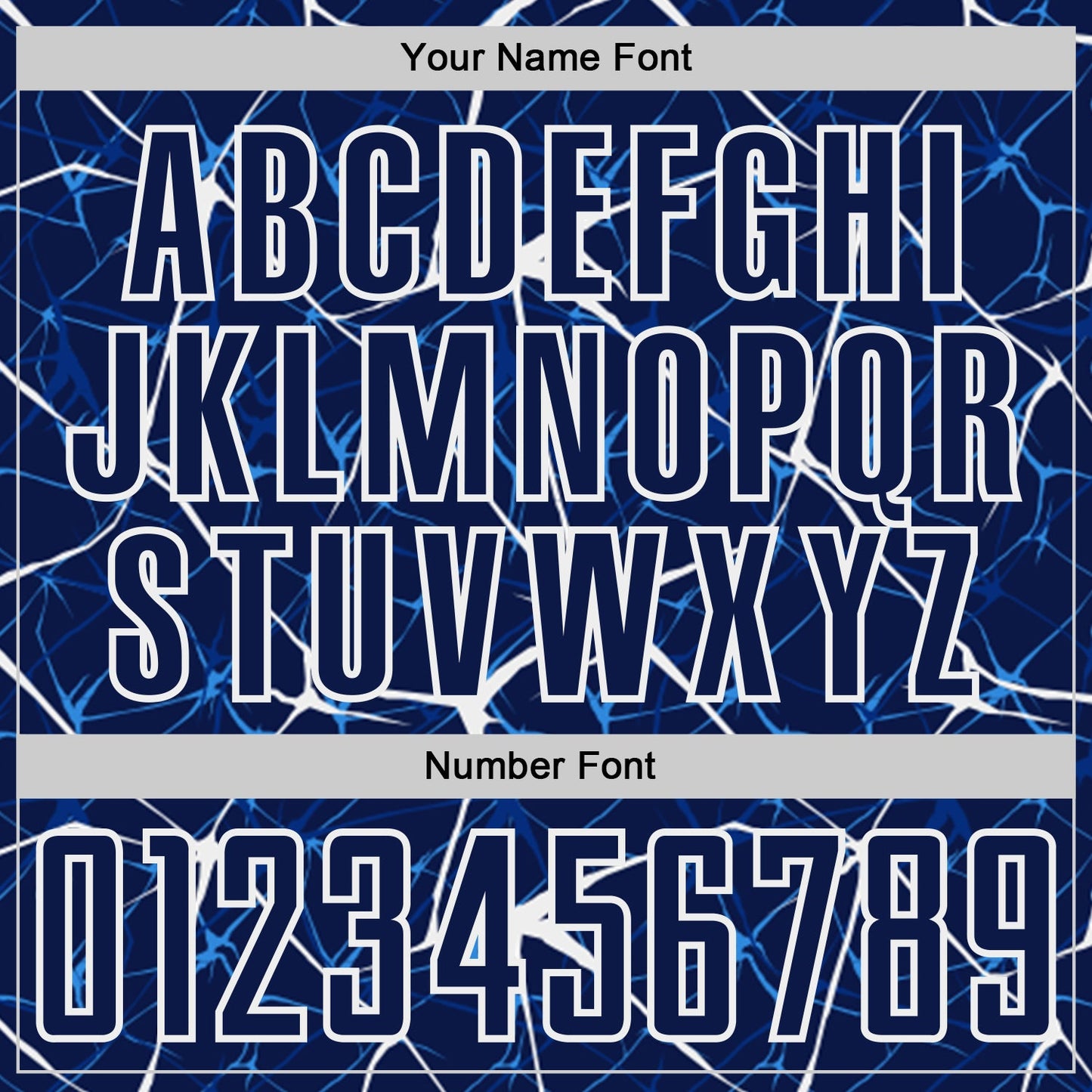 Custom Navy-White Abstract Network Crackle Sublimation Soccer Uniform Jersey view 6