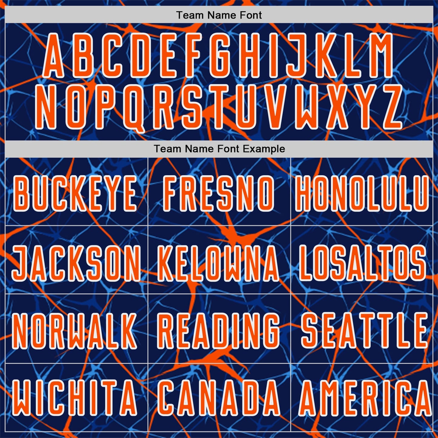 Custom Navy Orange-White Abstract Network Crackle Sublimation Soccer Uniform Jersey view 5