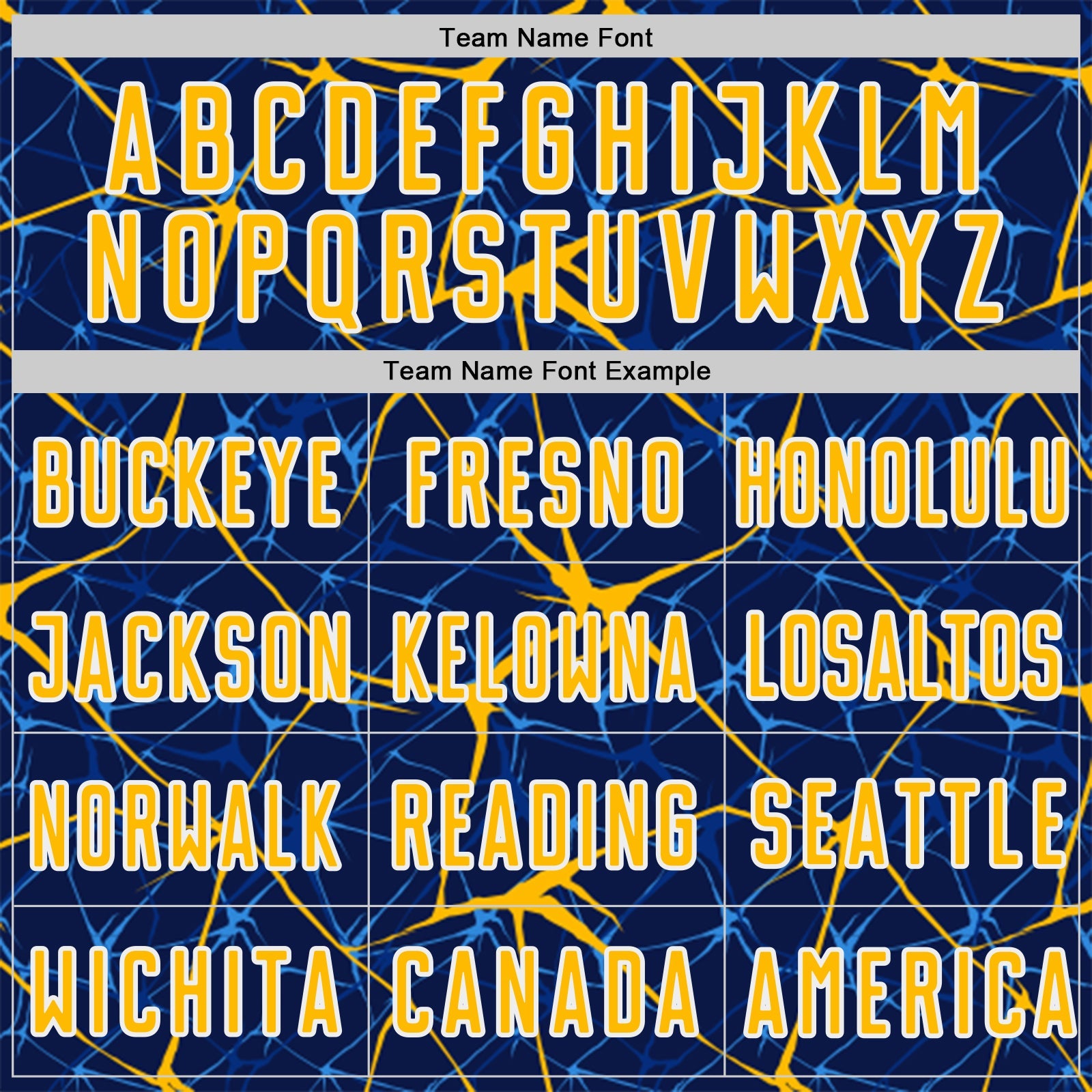 Custom Navy Gold-White Abstract Network Crackle Sublimation Soccer Uniform Jersey view 5