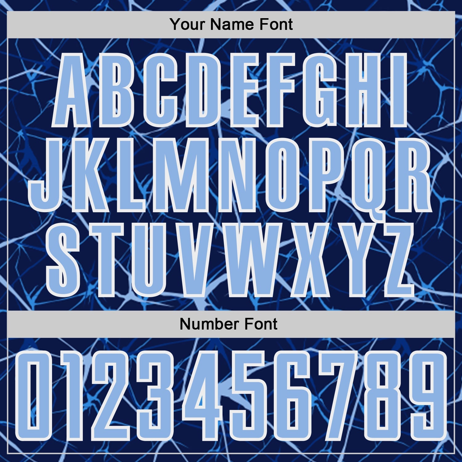 Custom Navy Light Blue-White Abstract Network Crackle Sublimation Soccer Uniform Jersey view 6
