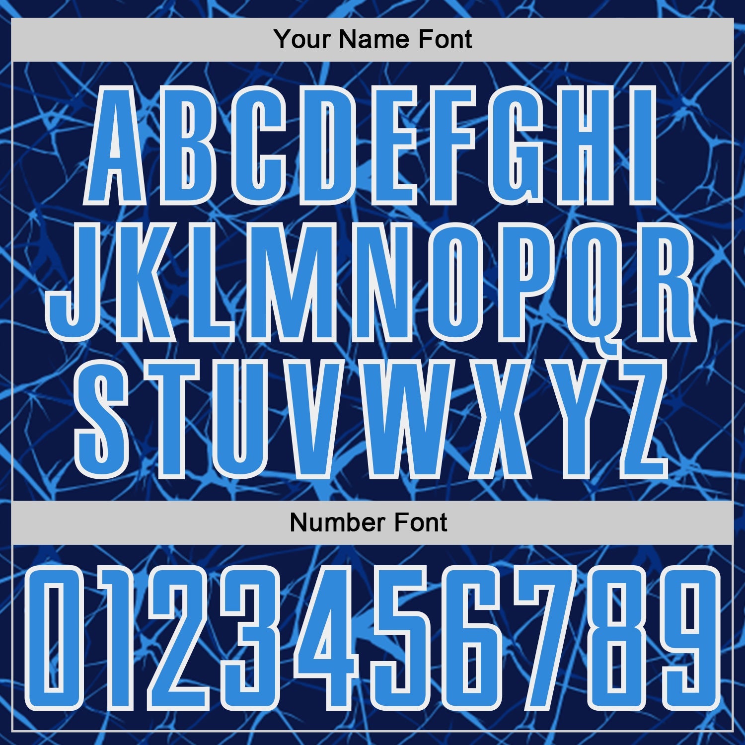 Custom Navy Powder Blue-White Abstract Network Crackle Sublimation Soccer Uniform Jersey view 6
