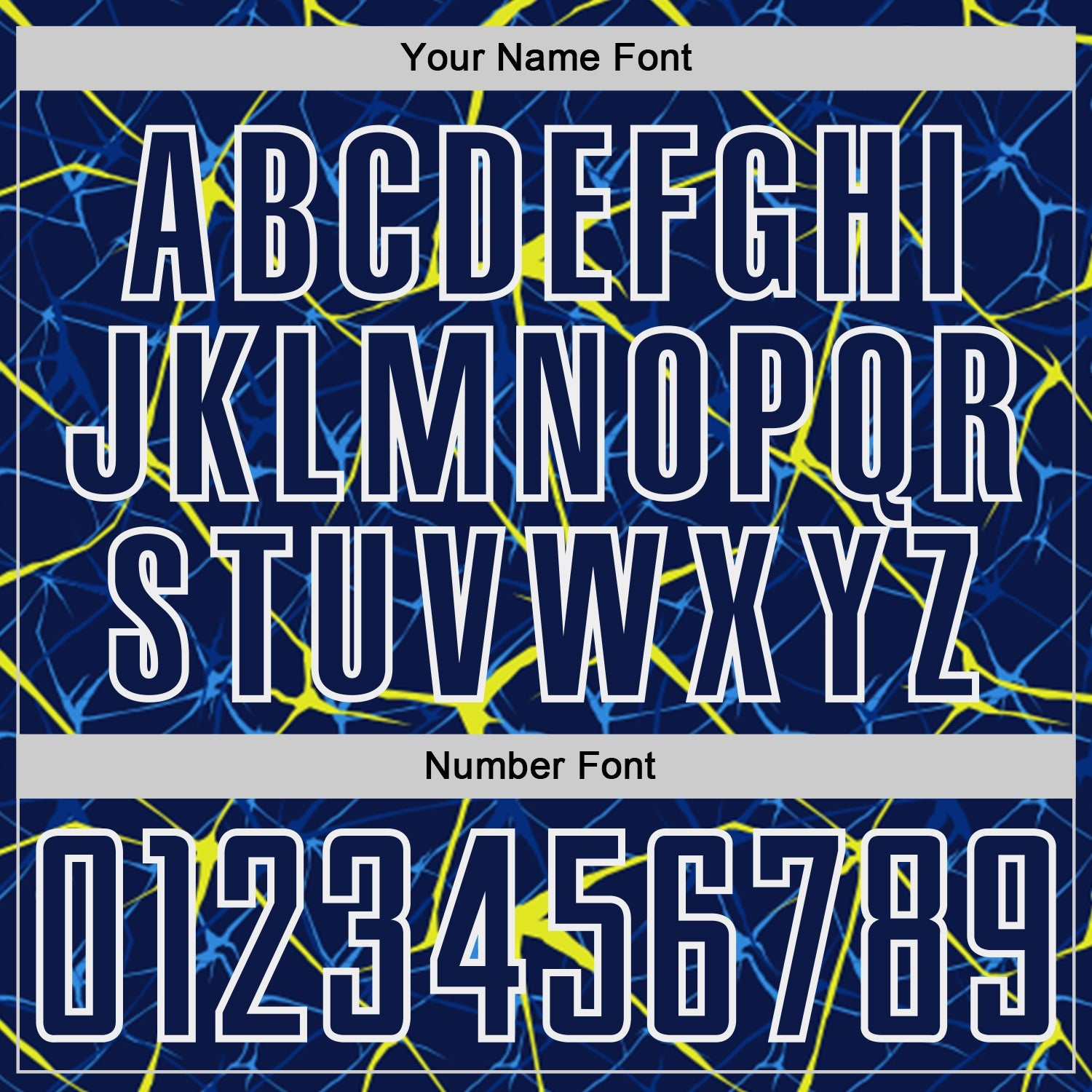 Custom Navy Neon Yellow-White Abstract Network Crackle Sublimation Soccer Uniform Jersey view 6