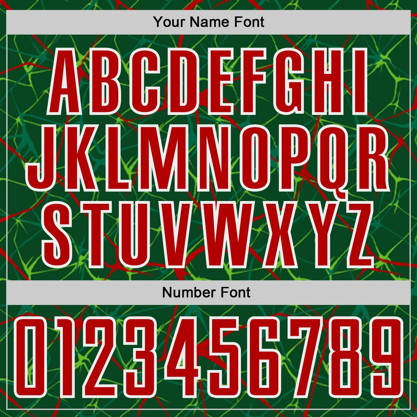 Custom Green Red-White Abstract Network Crackle Sublimation Soccer Uniform Jersey view 6
