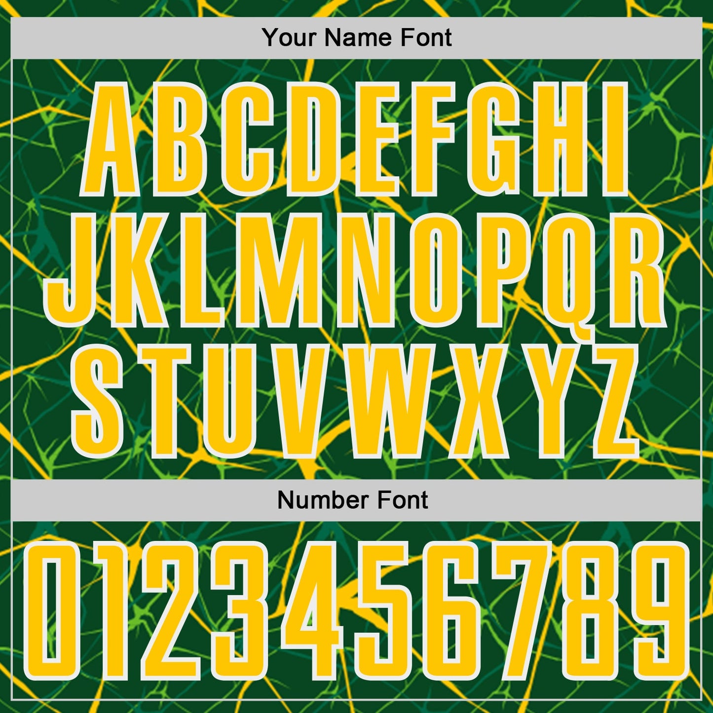 Custom Green Yellow-White Abstract Network Crackle Sublimation Soccer Uniform Jersey view 6