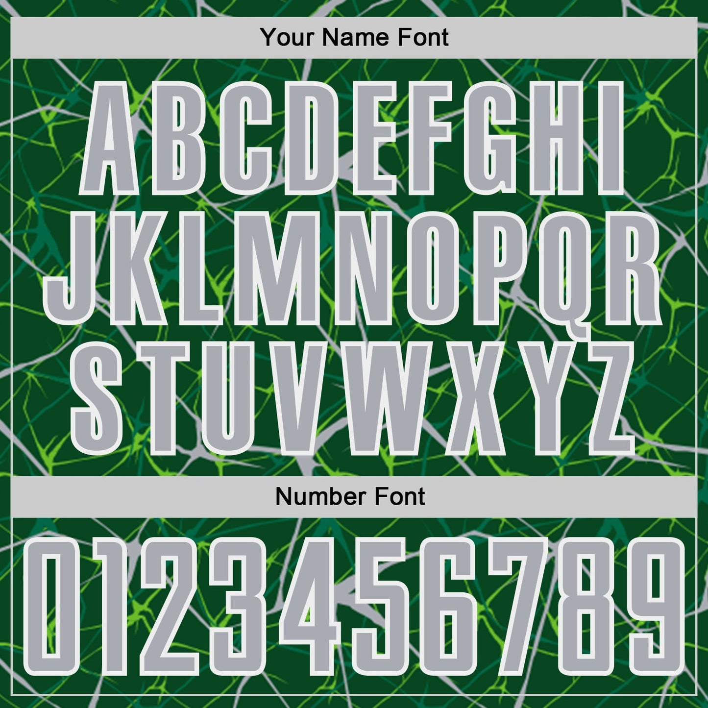 Custom Green Gray-White Abstract Network Crackle Sublimation Soccer Uniform Jersey view 6