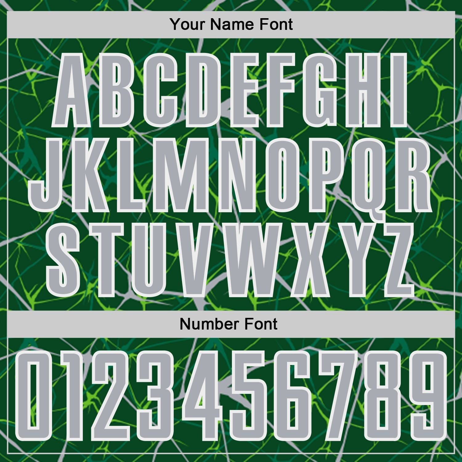 Custom Green Gray-White Abstract Network Crackle Sublimation Soccer Uniform Jersey view 6