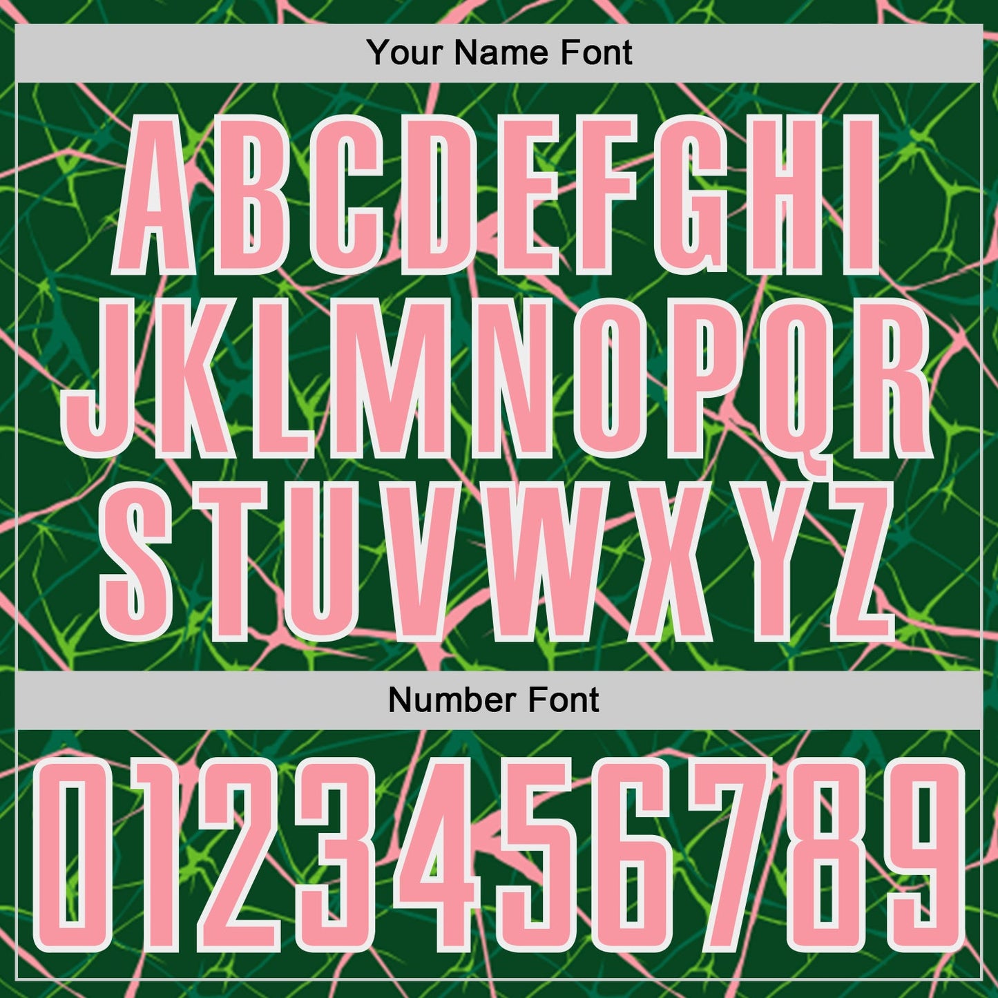 Custom Green Medium Pink-White Abstract Network Crackle Sublimation Soccer Uniform Jersey view 6