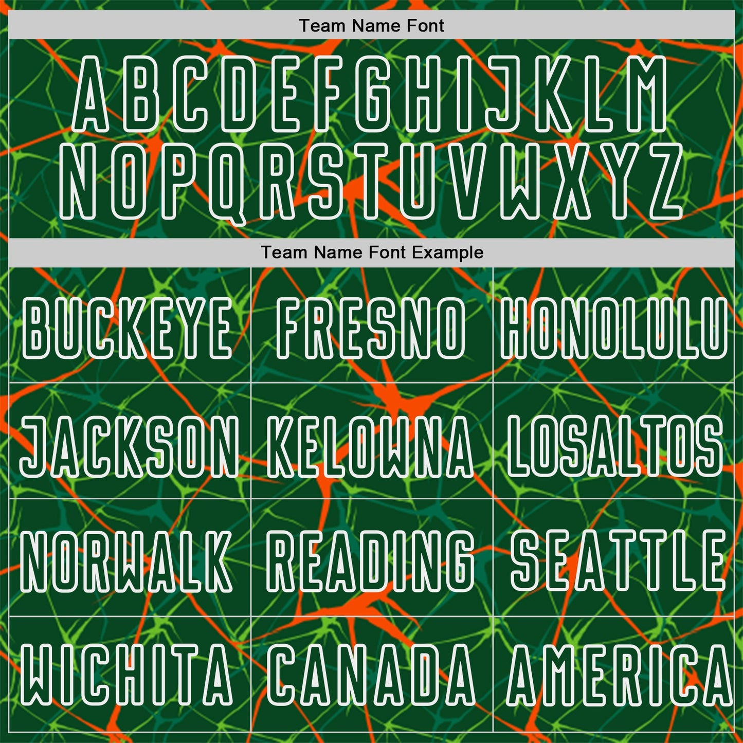 Custom Green Orange-White Abstract Network Crackle Sublimation Soccer Uniform Jersey view 5