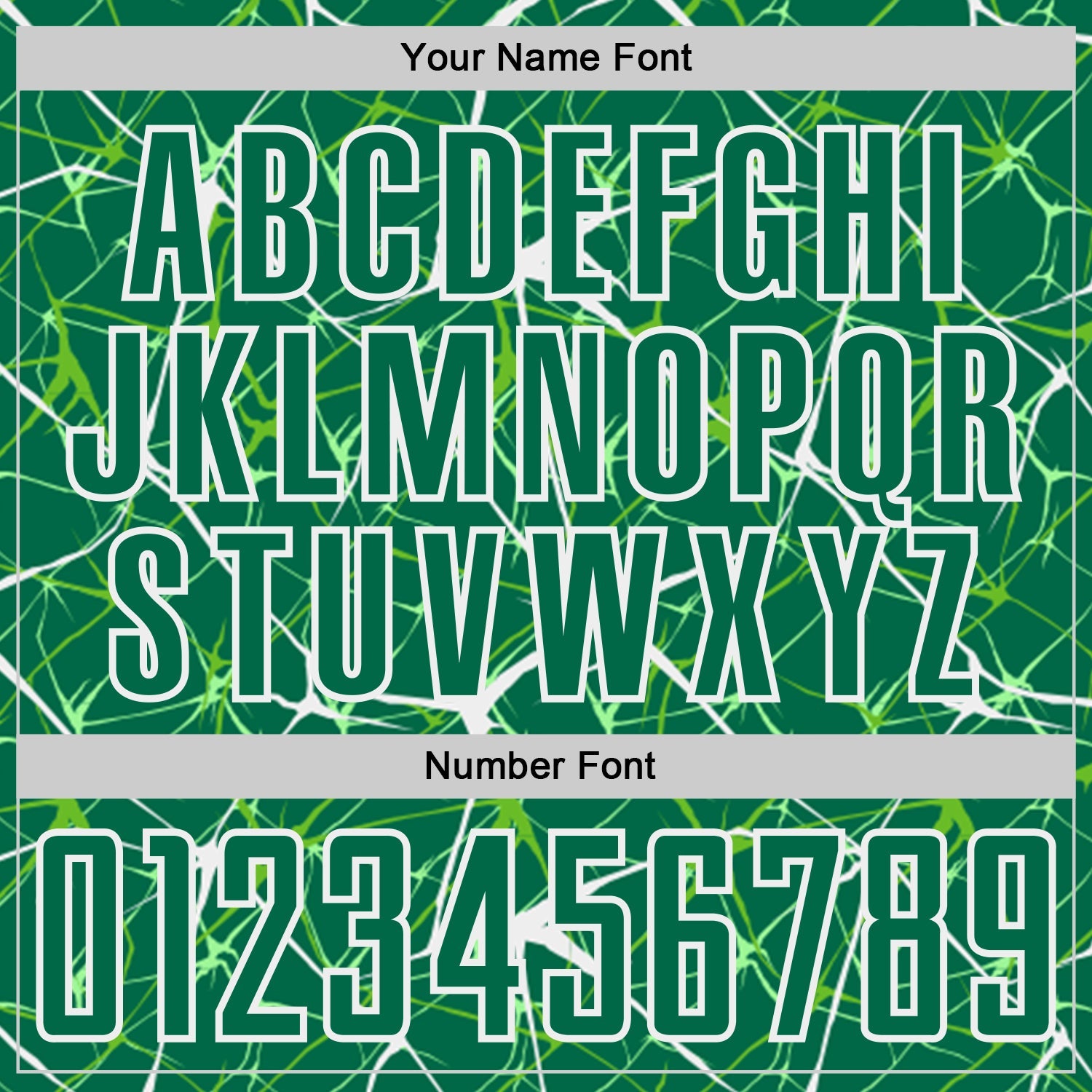 Custom Kelly Green-White Abstract Network Crackle Sublimation Soccer Uniform Jersey view 6