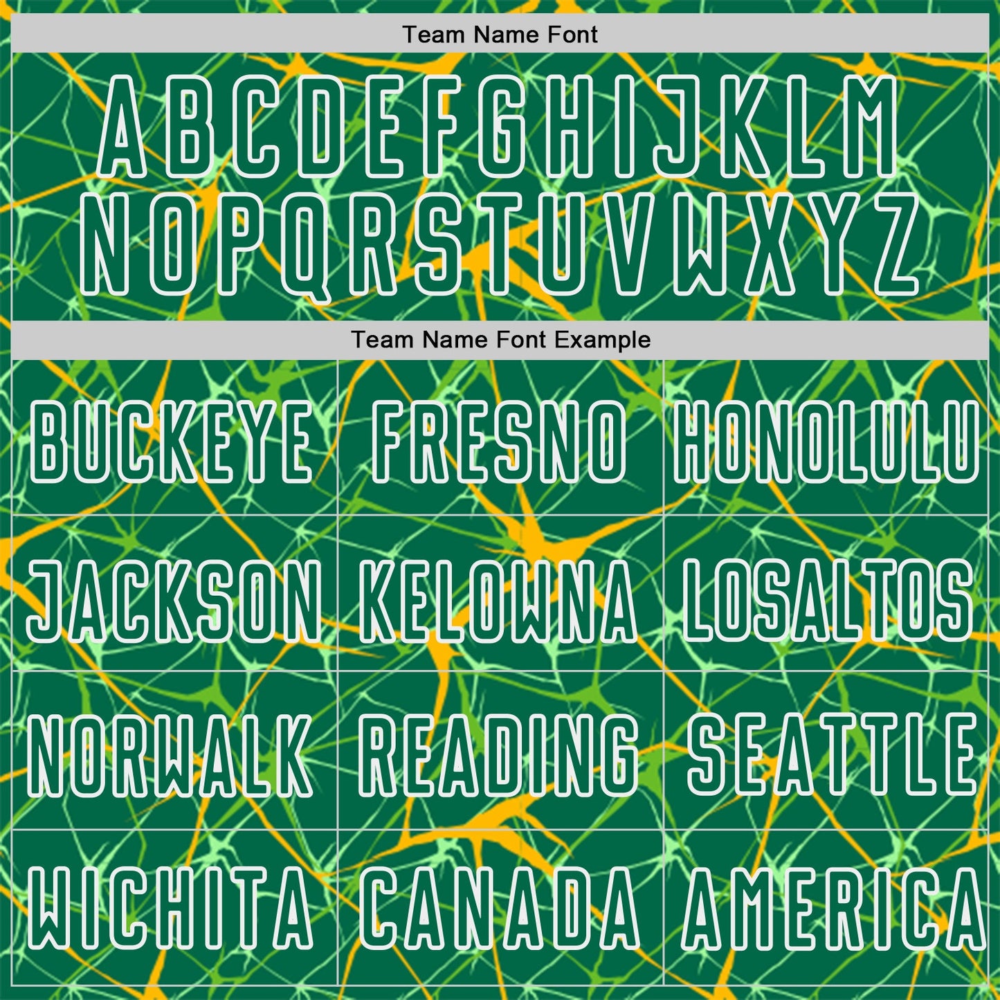Custom Kelly Green Gold-White Abstract Network Crackle Sublimation Soccer Uniform Jersey view 5