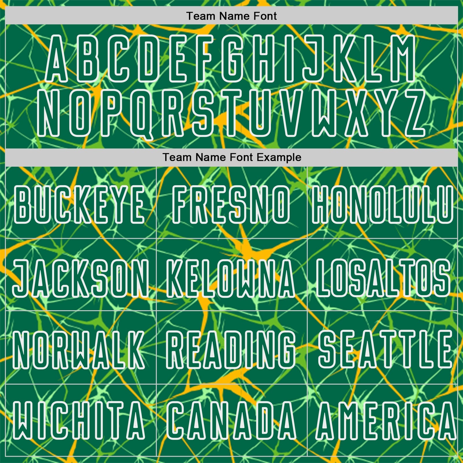 Custom Kelly Green Gold-White Abstract Network Crackle Sublimation Soccer Uniform Jersey view 5