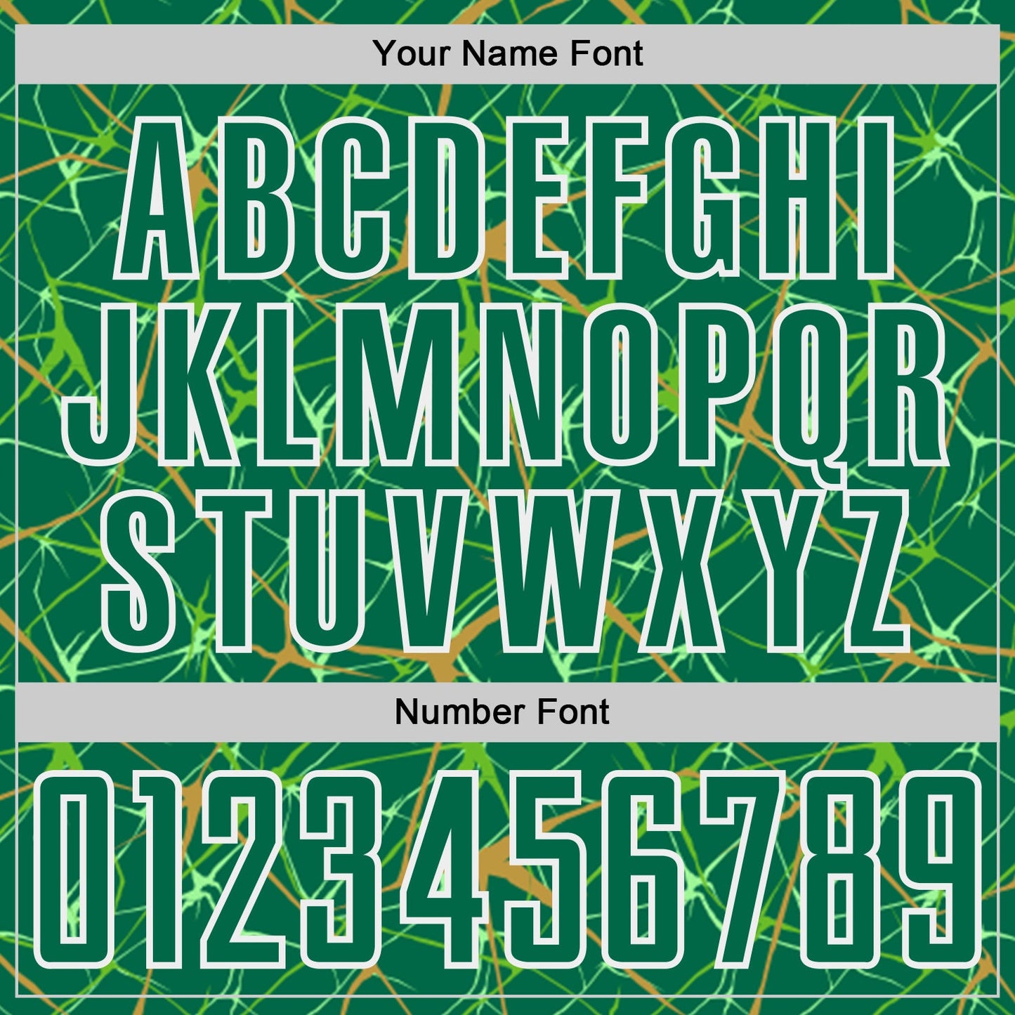 Custom Kelly Green Old Gold-White Abstract Network Crackle Sublimation Soccer Uniform Jersey view 6