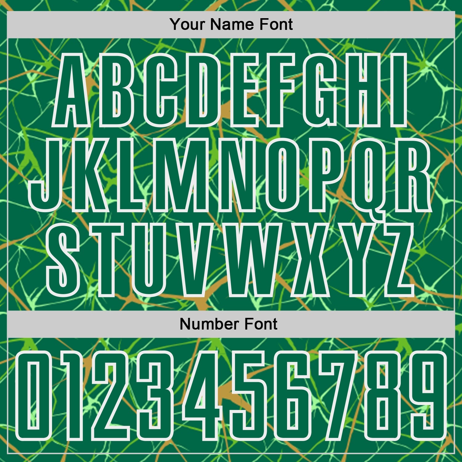 Custom Kelly Green Old Gold-White Abstract Network Crackle Sublimation Soccer Uniform Jersey view 6