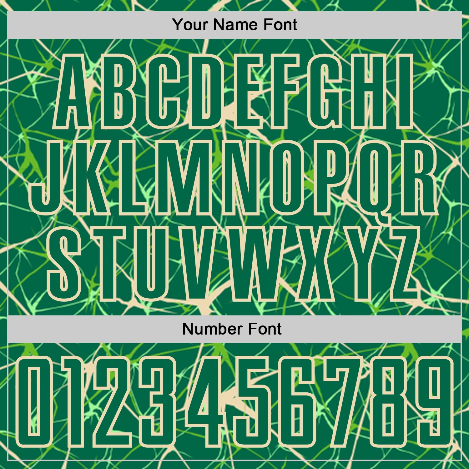 Custom Kelly Green-Cream Abstract Network Crackle Sublimation Soccer Uniform Jersey view 6
