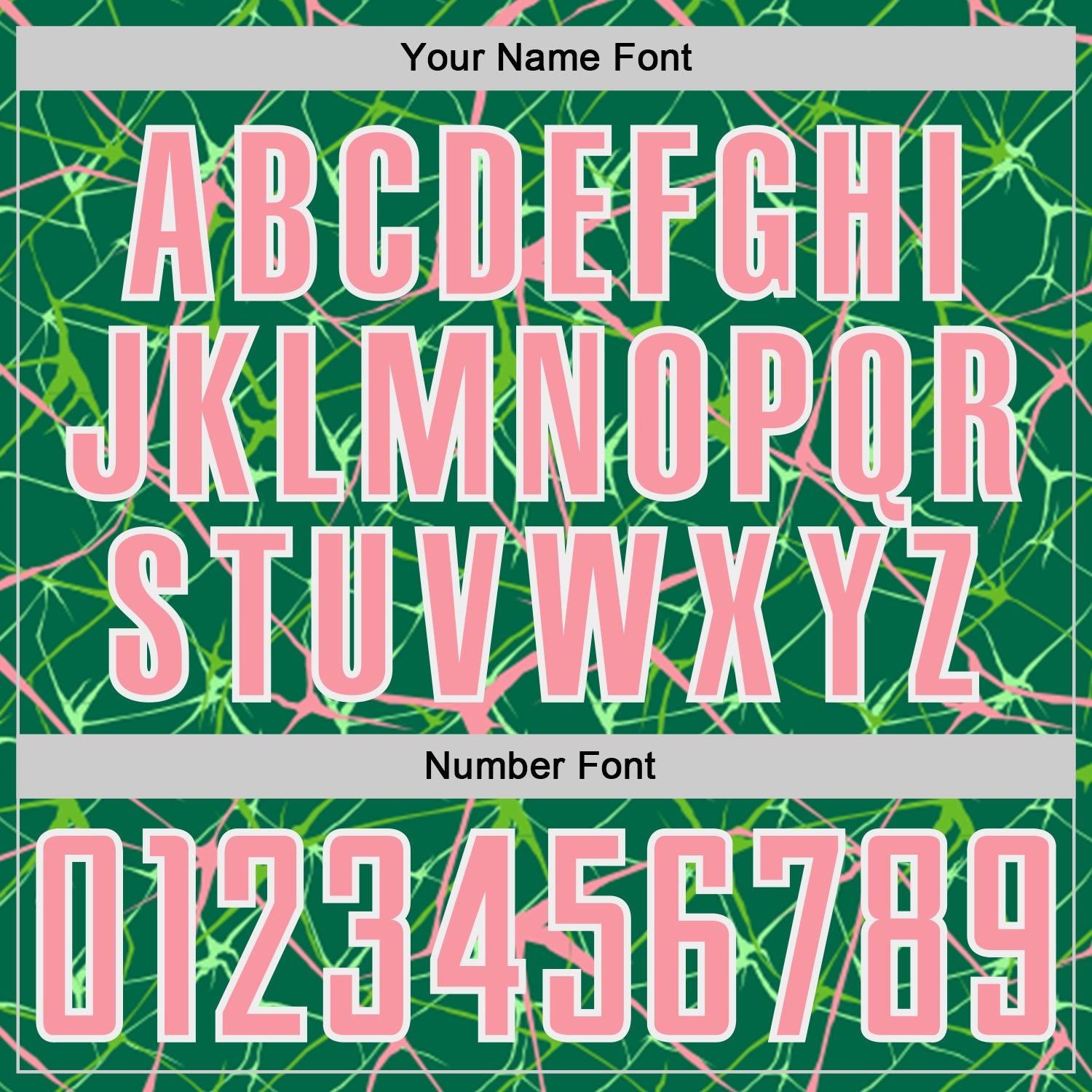 Custom Kelly Green Medium Pink-White Abstract Network Crackle Sublimation Soccer Uniform Jersey view 6