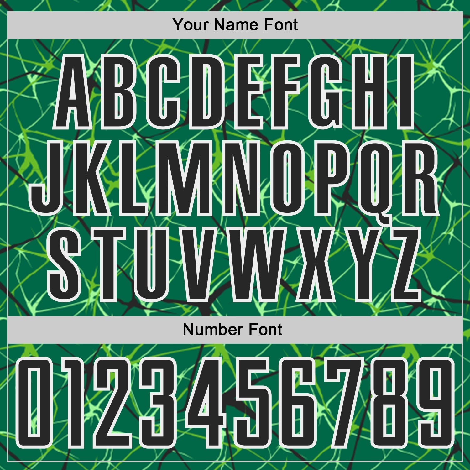 Custom Kelly Green Black-White Abstract Network Crackle Sublimation Soccer Uniform Jersey view 6
