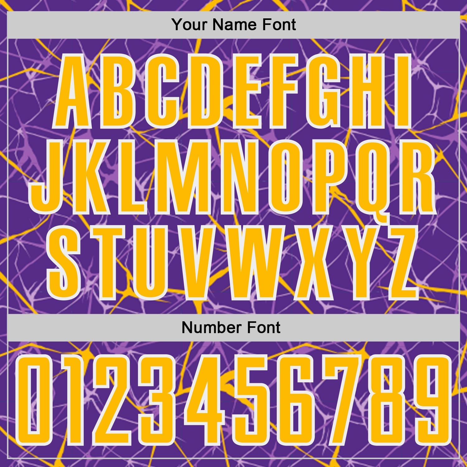 Custom Purple Gold-White Abstract Network Crackle Sublimation Soccer Uniform Jersey view 6