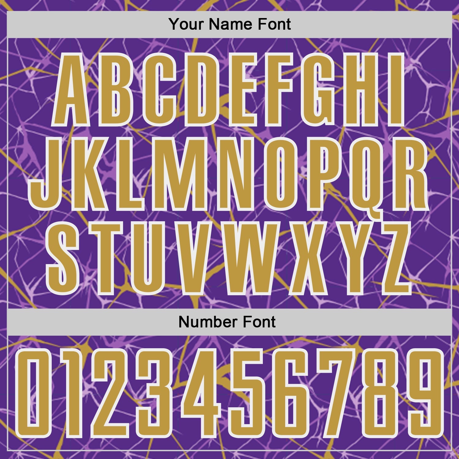 Custom Purple Old Gold-White Abstract Network Crackle Sublimation Soccer Uniform Jersey view 6