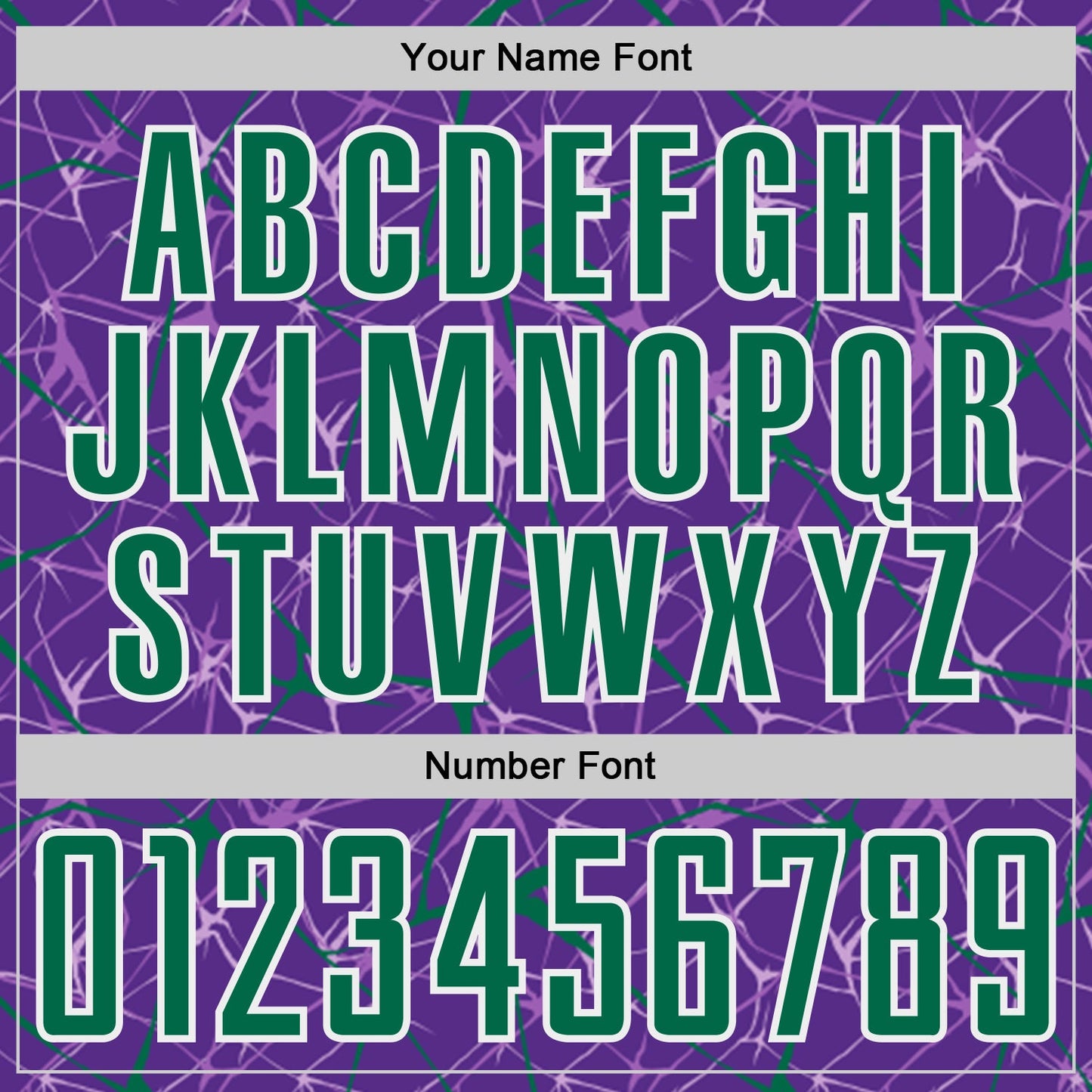 Custom Purple Kelly Green-White Abstract Network Crackle Sublimation Soccer Uniform Jersey view 6