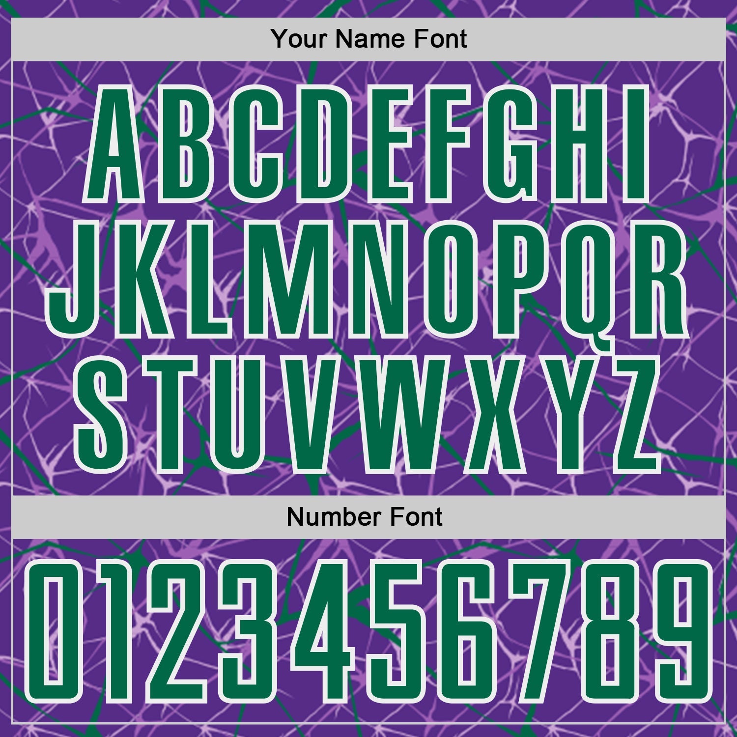 Custom Purple Kelly Green-White Abstract Network Crackle Sublimation Soccer Uniform Jersey view 6