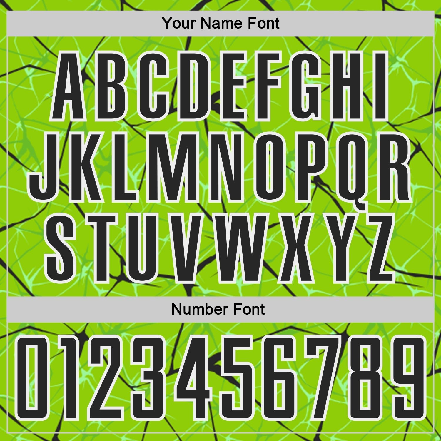 Custom Neon Green Black-White Abstract Network Crackle Sublimation Soccer Uniform Jersey view 6
