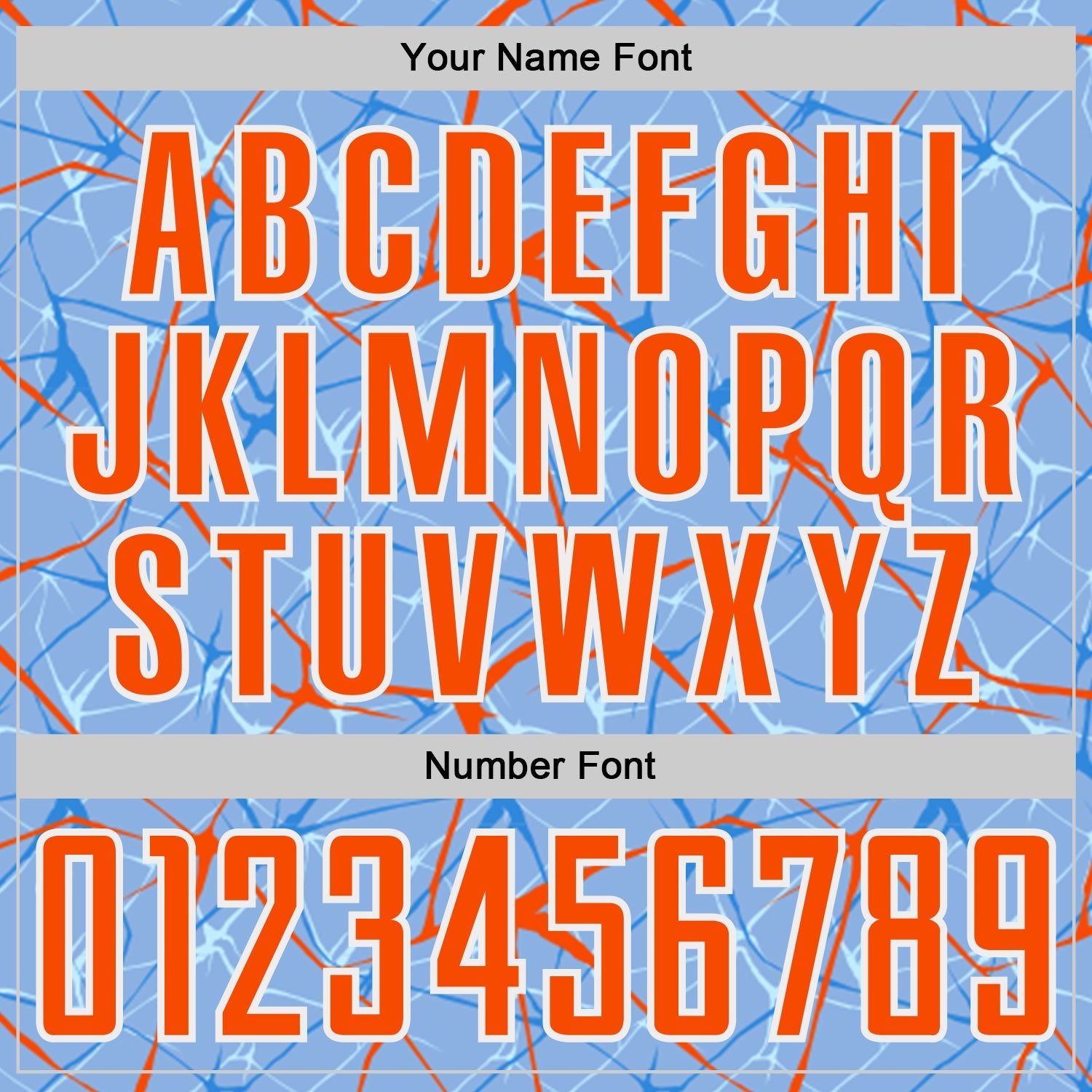 Custom Light Blue Orange-White Abstract Network Crackle Sublimation Soccer Uniform Jersey view 6