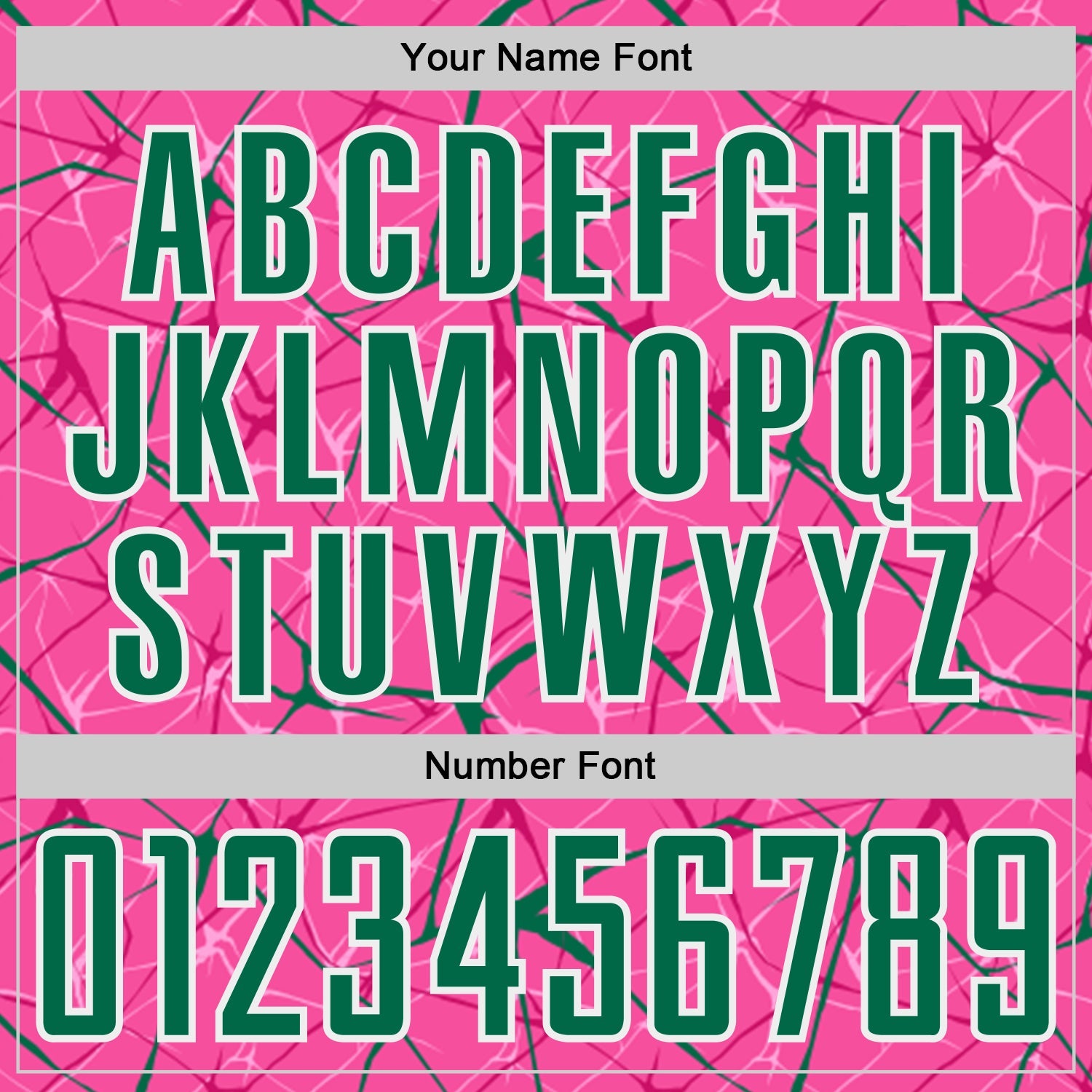 Custom Pink Kelly Green-White Abstract Network Crackle Sublimation Soccer Uniform Jersey view 6