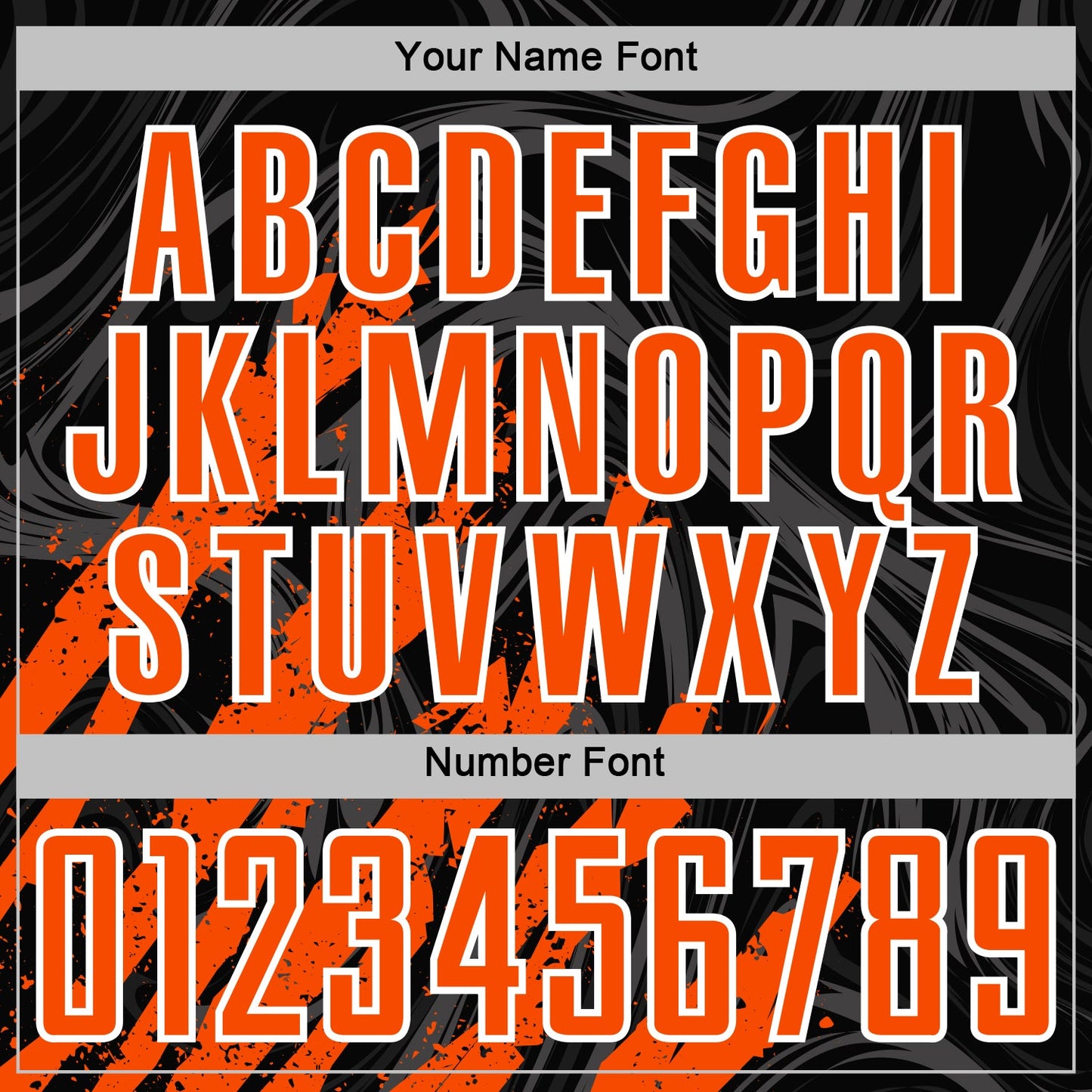 Custom Black Orange-White Brush Stroke Splatter Liquid Swirl Sublimation Soccer Uniform Jersey view 6