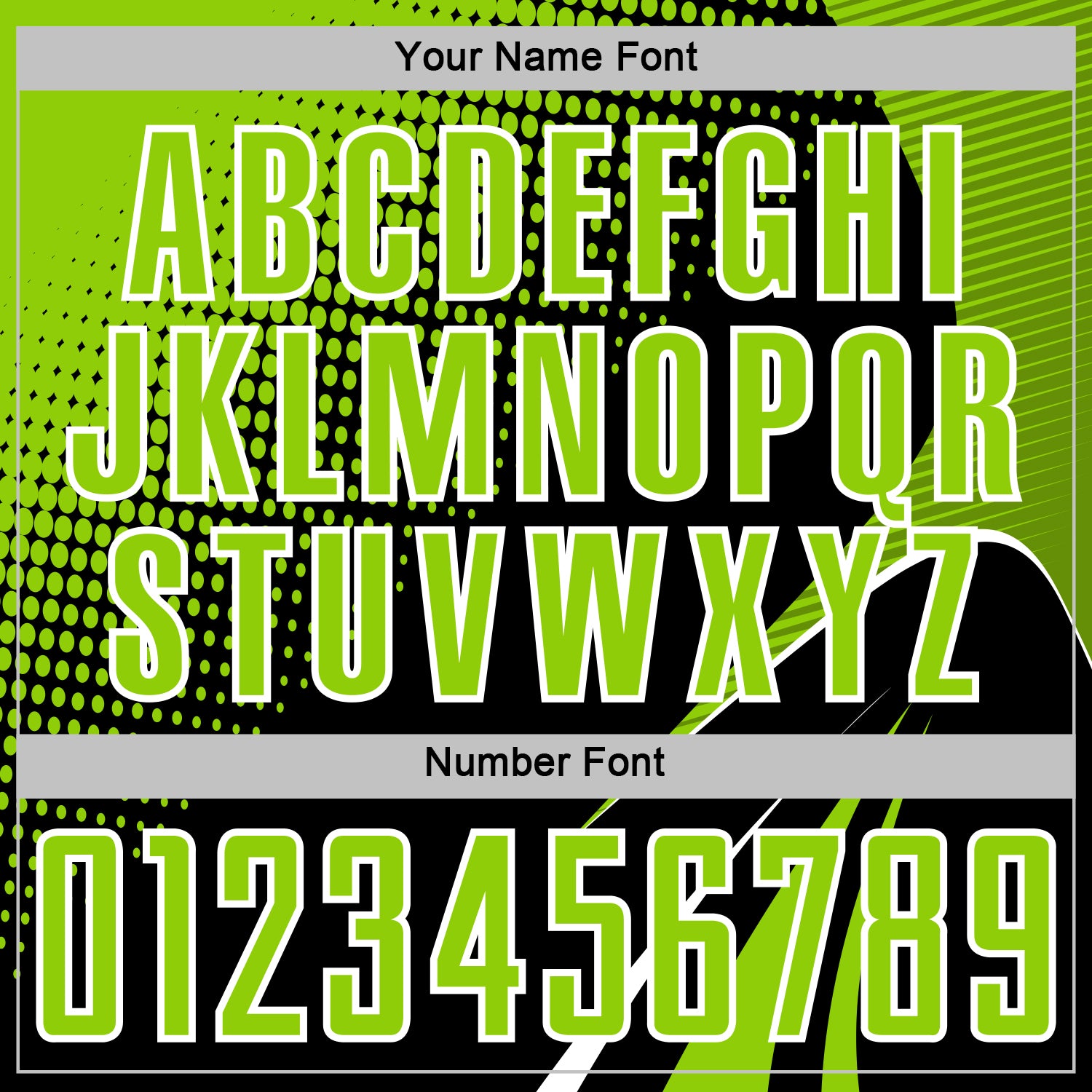 Custom Black Neon Green-White Halftone Dot Dynamic Curve Stripe Sublimation Soccer Uniform Jersey view 6
