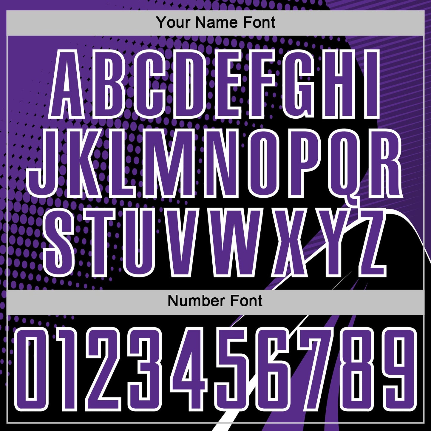 Custom Black Purple-White Halftone Dot Dynamic Curve Stripe Sublimation Soccer Uniform Jersey view 6