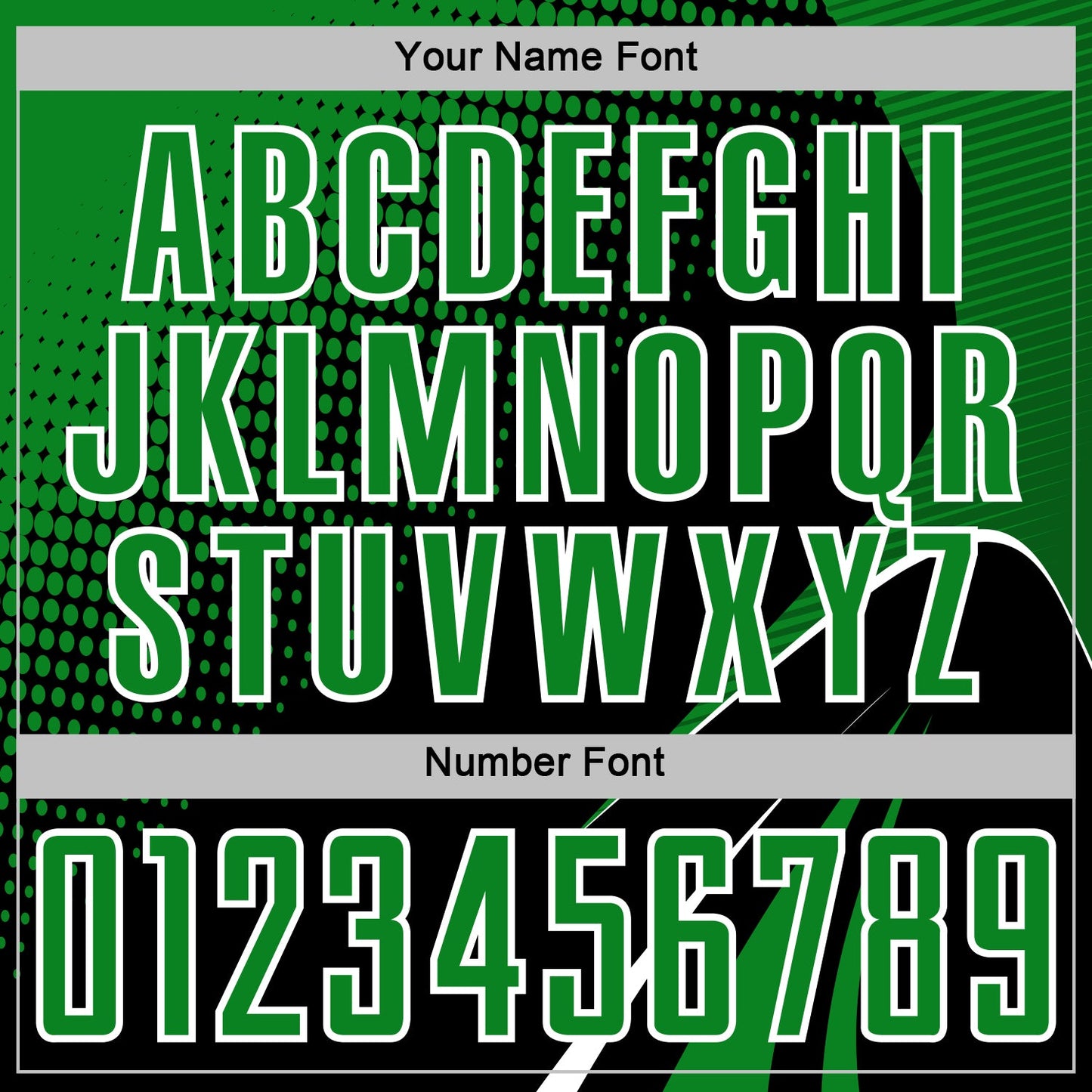Custom Black Grass Green-White Halftone Dot Dynamic Curve Stripe Sublimation Soccer Uniform Jersey view 6