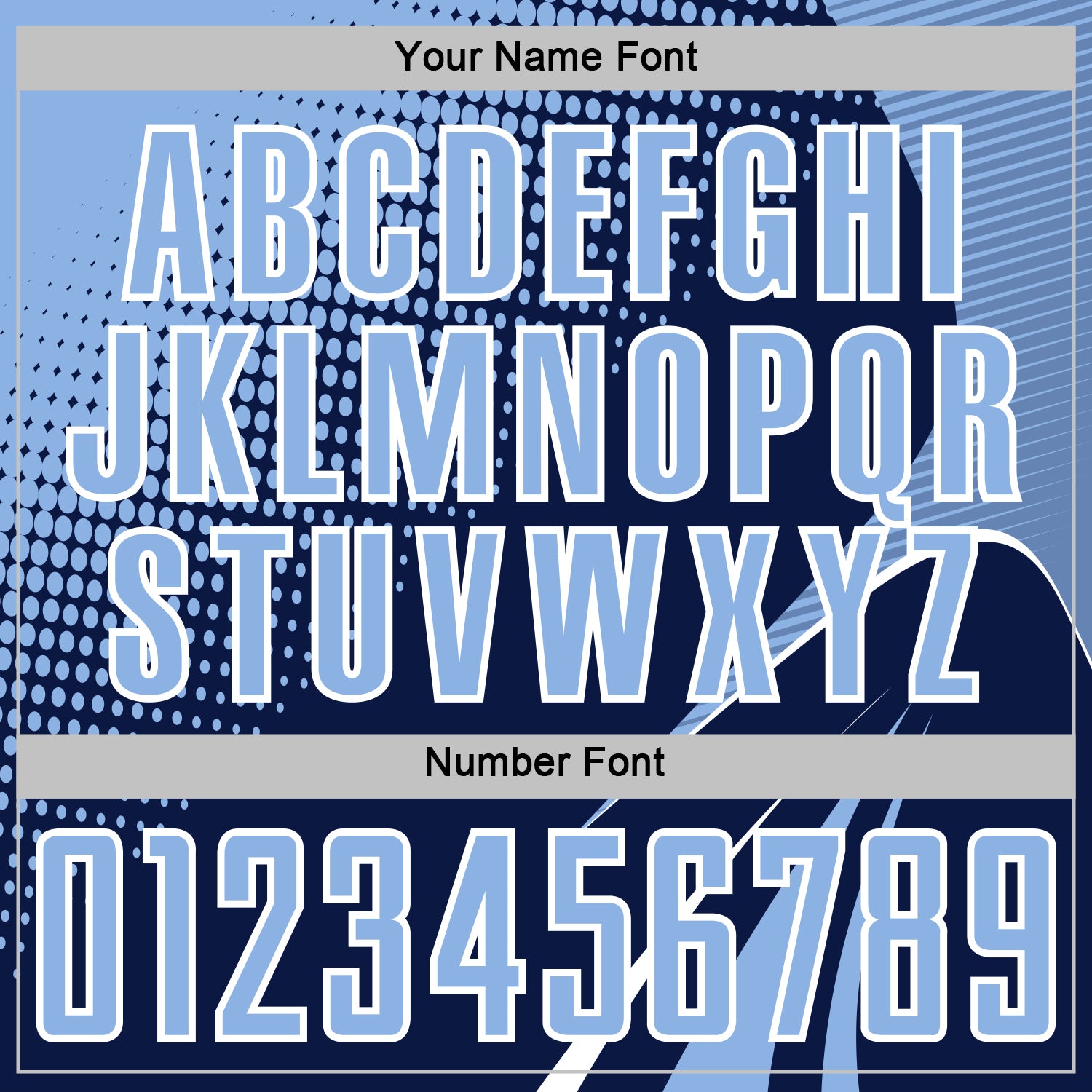 Custom Navy Light Blue-White Halftone Dot Dynamic Curve Stripe Sublimation Soccer Uniform Jersey view 6