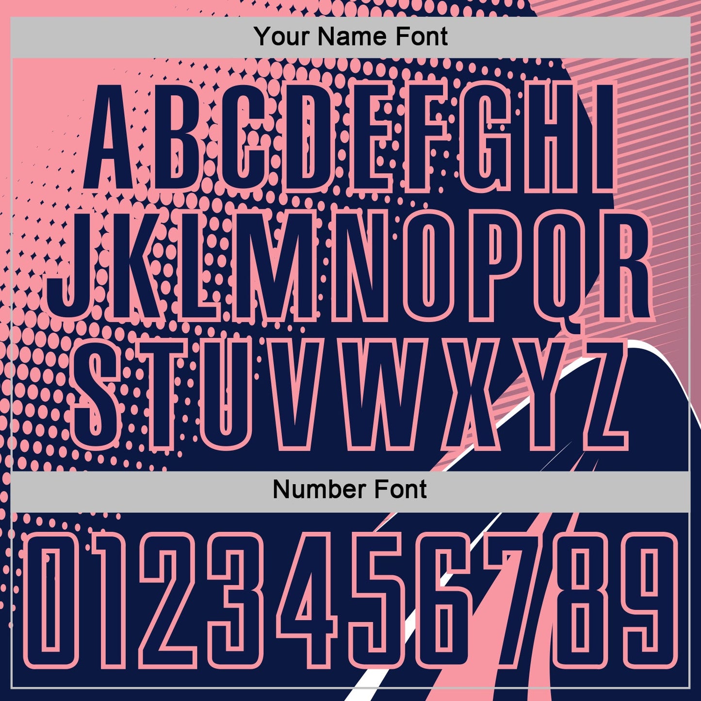 Custom Navy Medium Pink-White Halftone Dot Dynamic Curve Stripe Sublimation Soccer Uniform Jersey view 6
