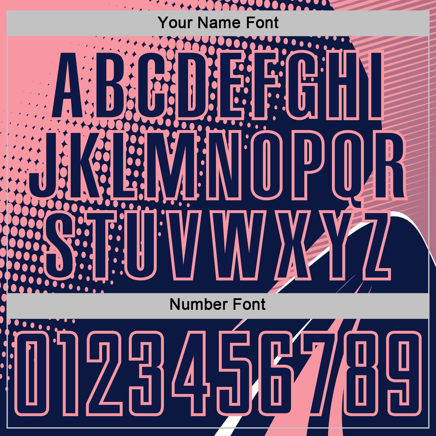 Custom Navy Medium Pink-White Halftone Dot Dynamic Curve Stripe Sublimation Soccer Uniform Jersey view 6
