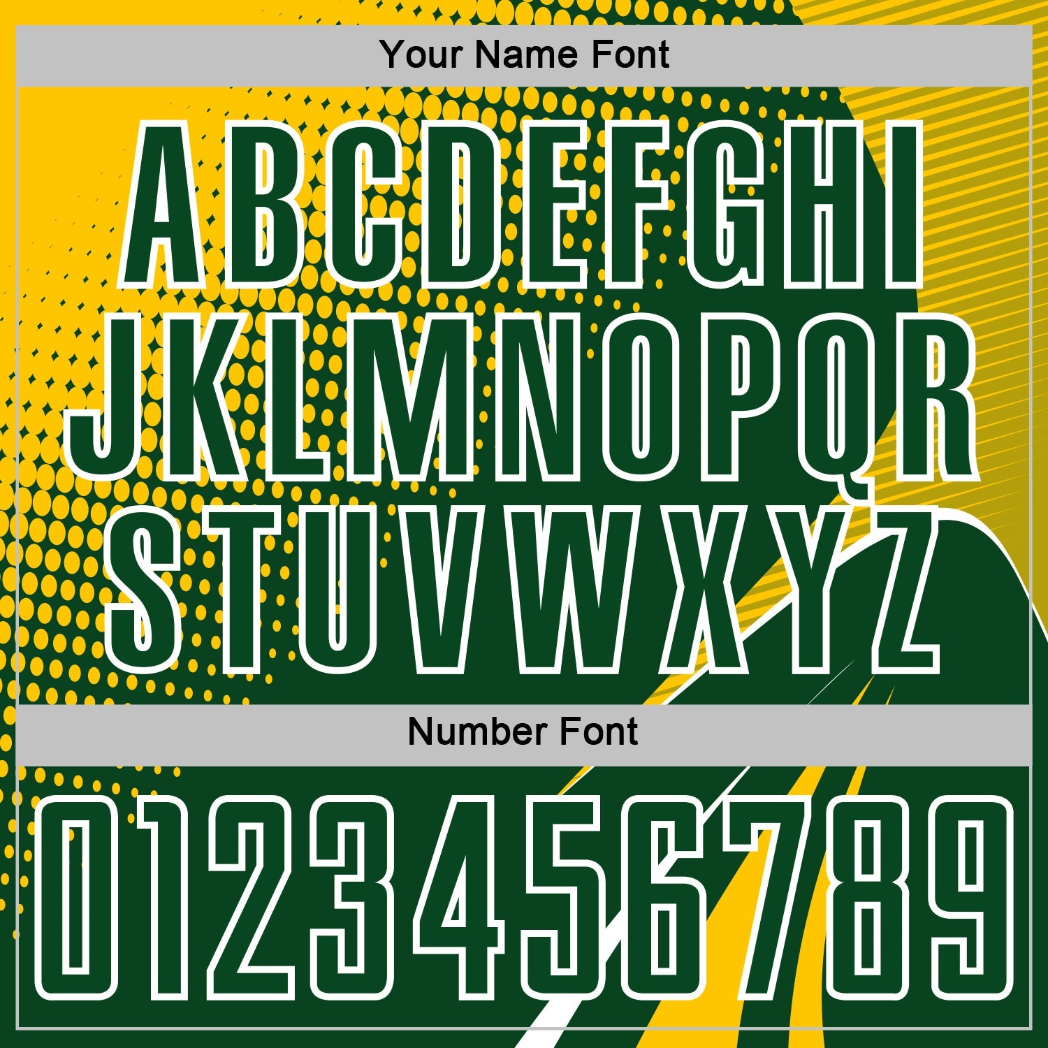 Custom Green Yellow-White Halftone Dot Dynamic Curve Stripe Sublimation Soccer Uniform Jersey view 6