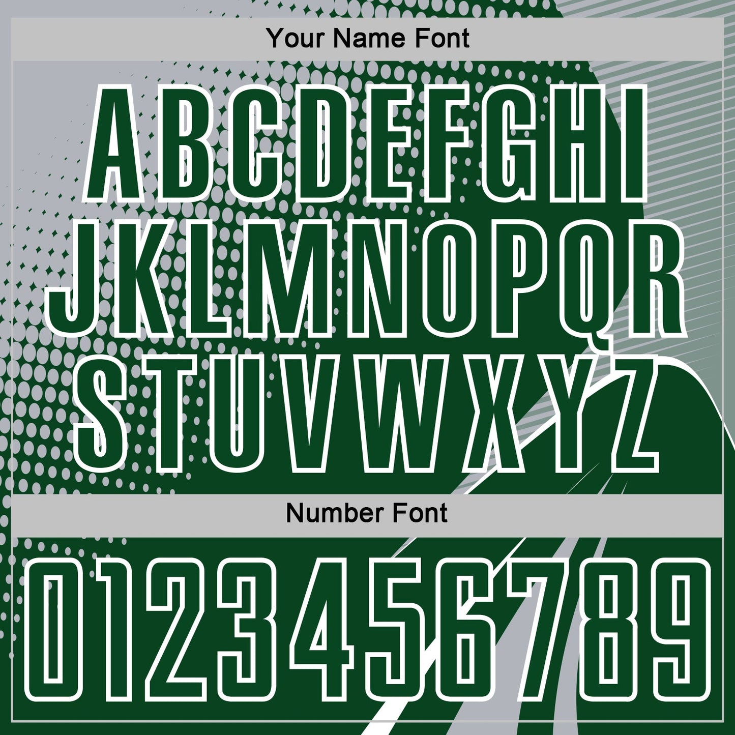 Custom Green Gray-White Halftone Dot Dynamic Curve Stripe Sublimation Soccer Uniform Jersey view 6