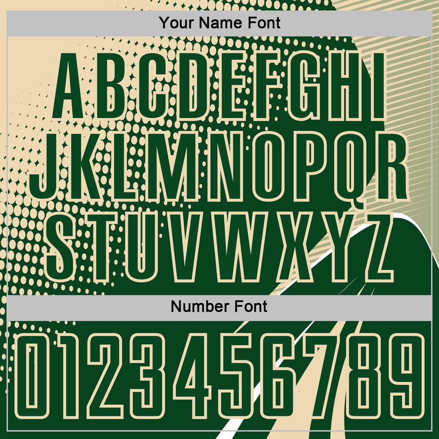 Custom Green Cream-White Halftone Dot Dynamic Curve Stripe Sublimation Soccer Uniform Jersey view 6