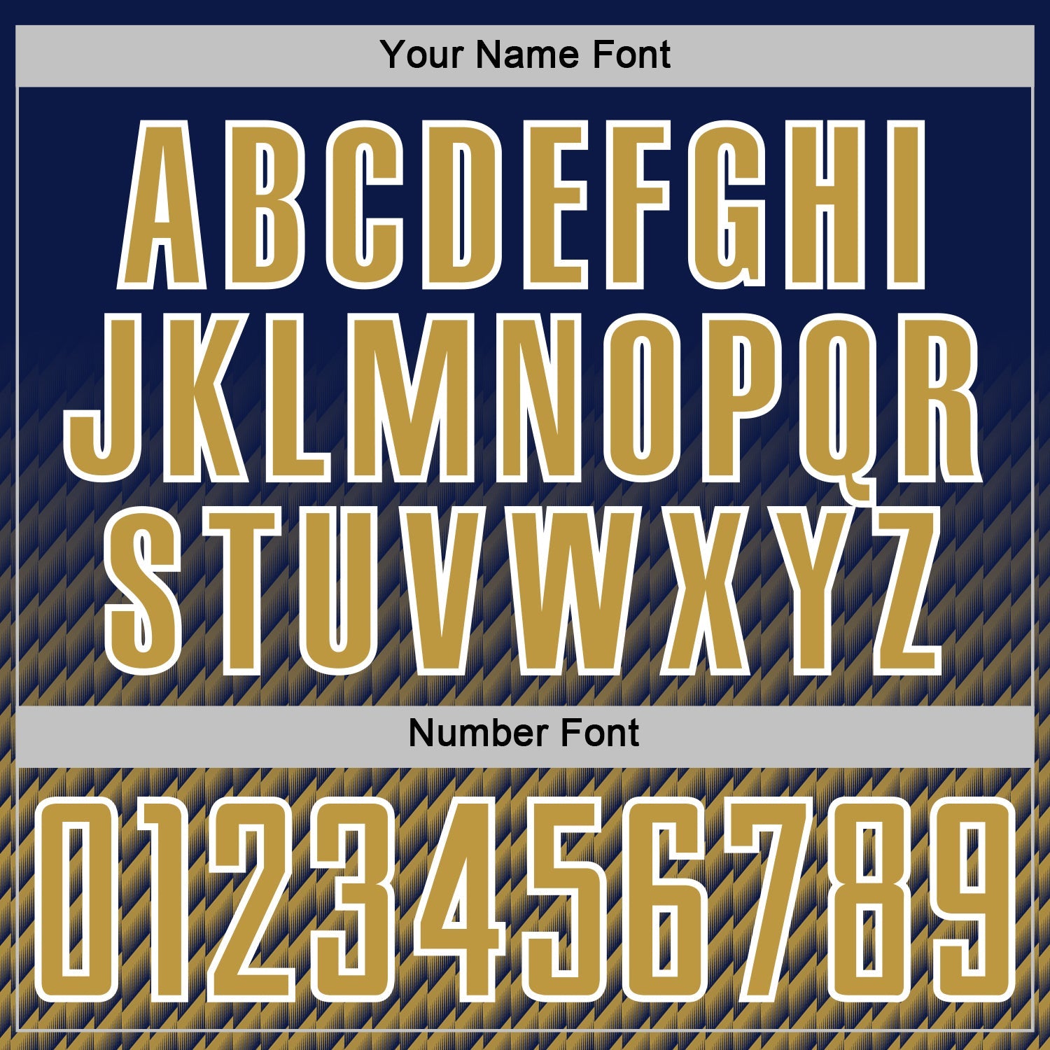 Custom Navy Old Gold-White Geometric Wave Gradient Sublimation Soccer Uniform Jersey view 6