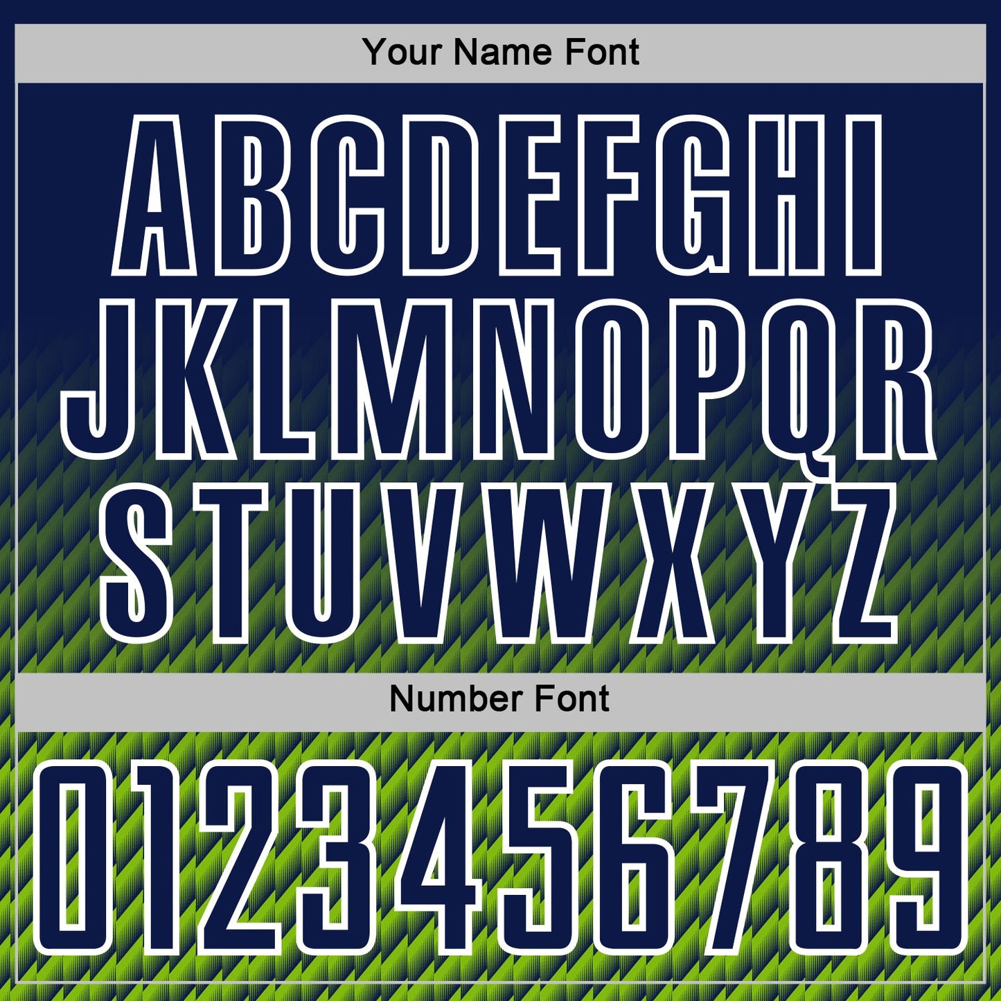 Custom Navy Neon Green-White Geometric Wave Gradient Sublimation Soccer Uniform Jersey view 6