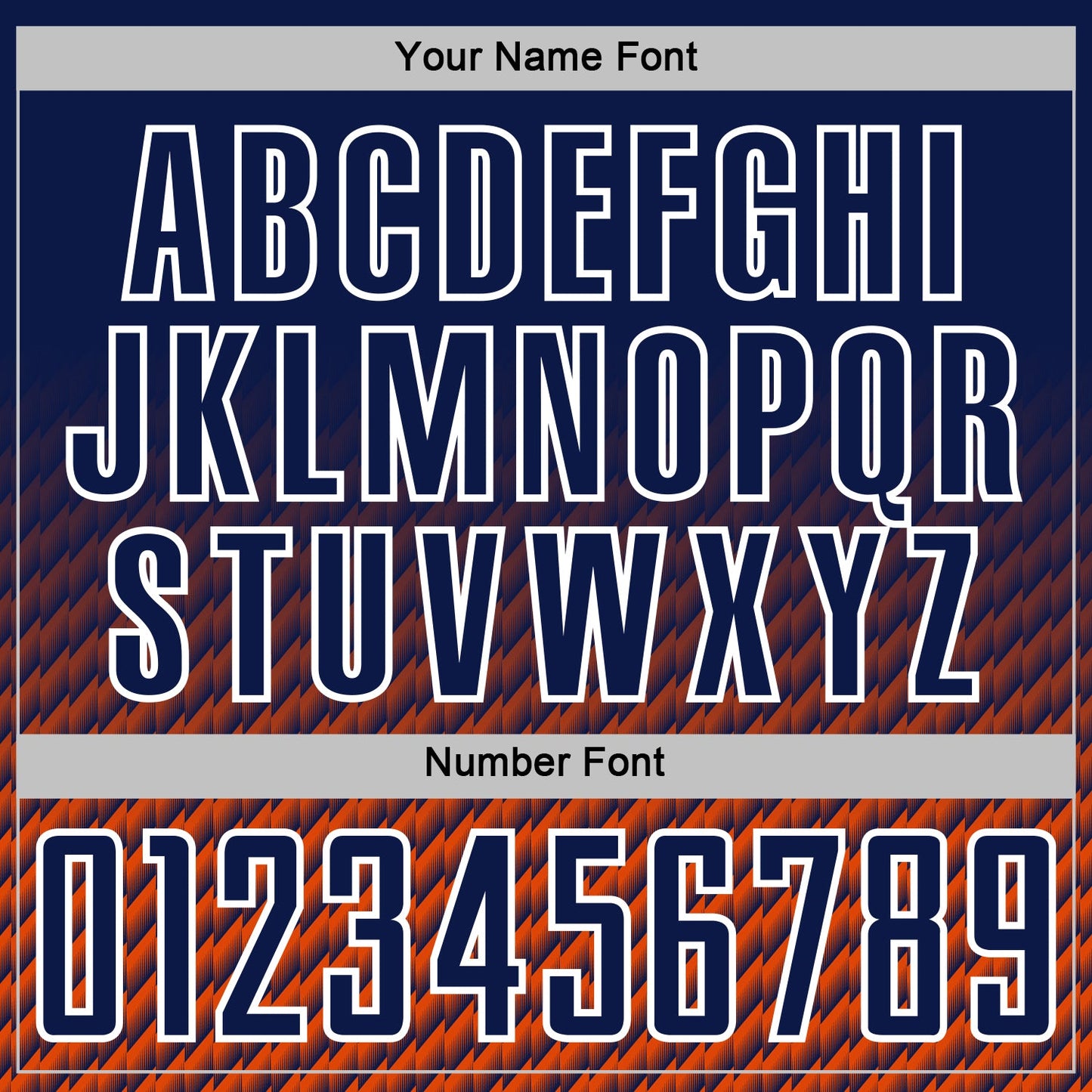 Custom Navy Orange-White Geometric Wave Gradient Sublimation Soccer Uniform Jersey view 6