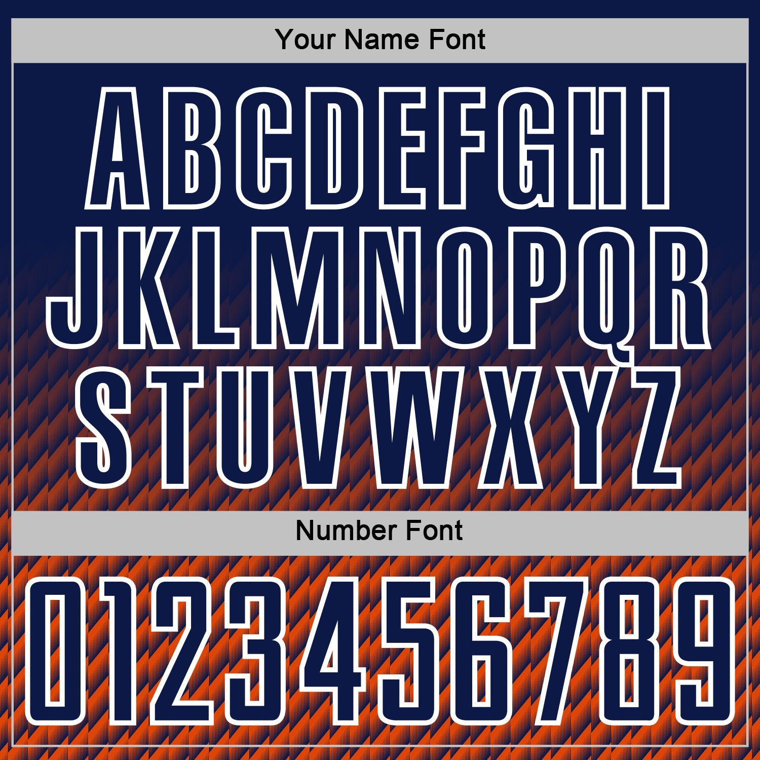 Custom Navy Orange-White Geometric Wave Gradient Sublimation Soccer Uniform Jersey view 6
