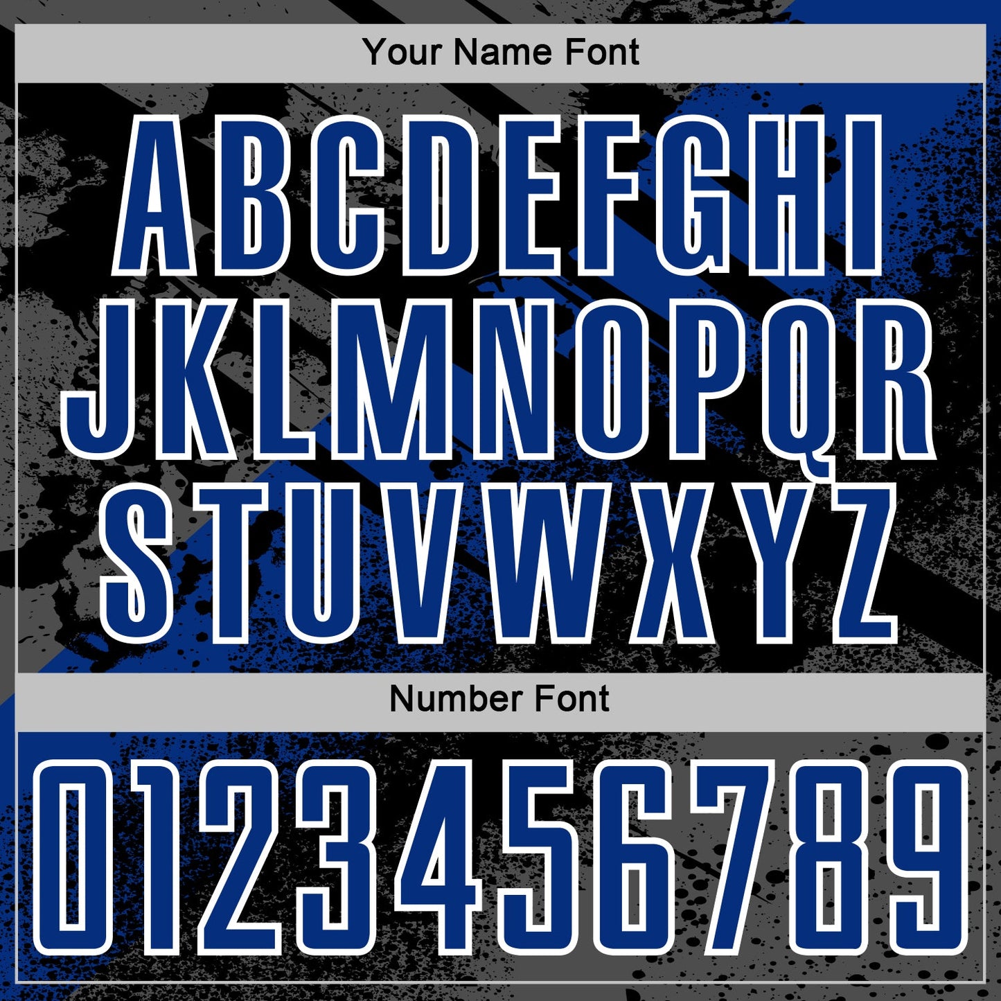 Custom Black Royal-White Grunge Splatter Brush Stroke Sublimation Soccer Uniform Jersey view 6