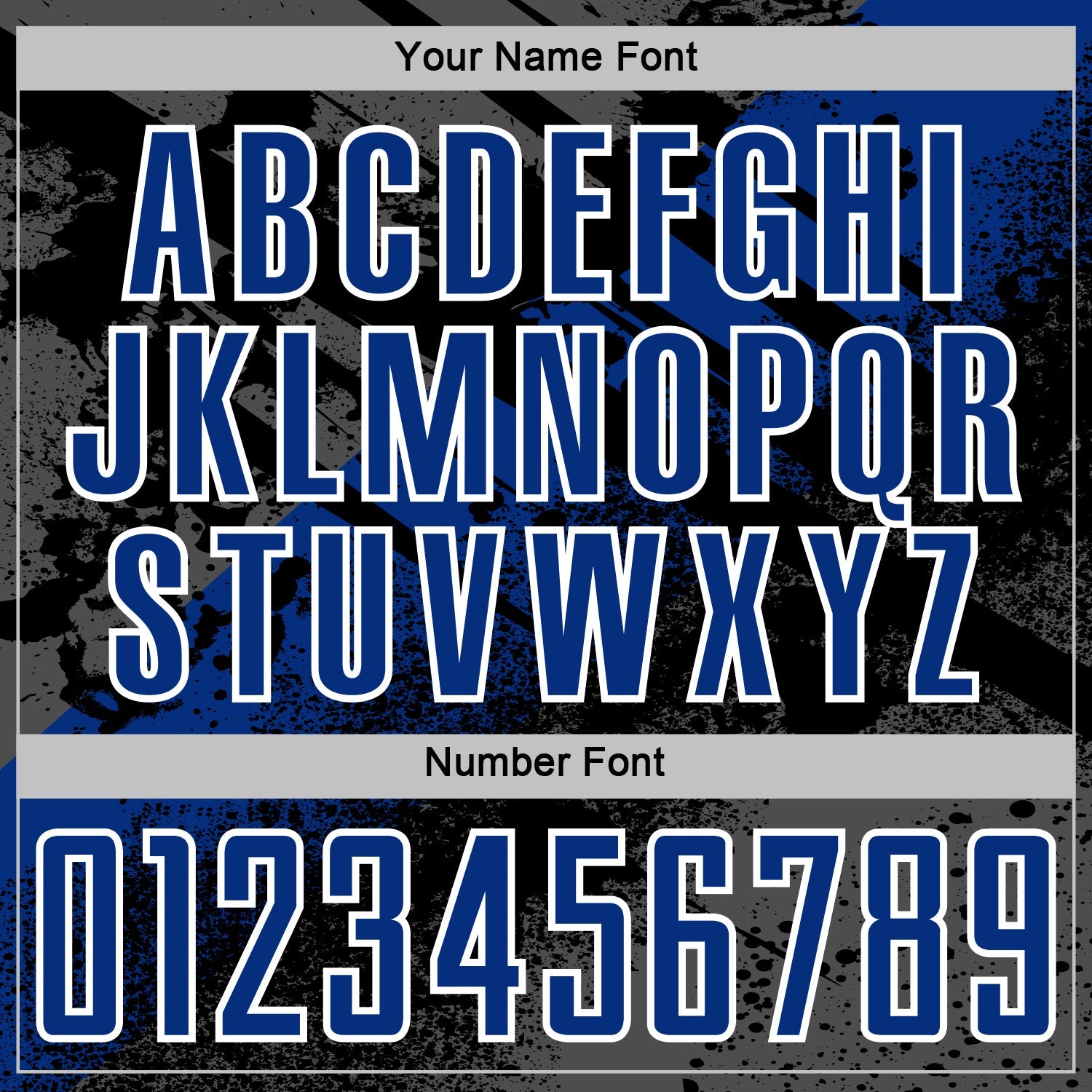 Custom Black Royal-White Grunge Splatter Brush Stroke Sublimation Soccer Uniform Jersey view 6