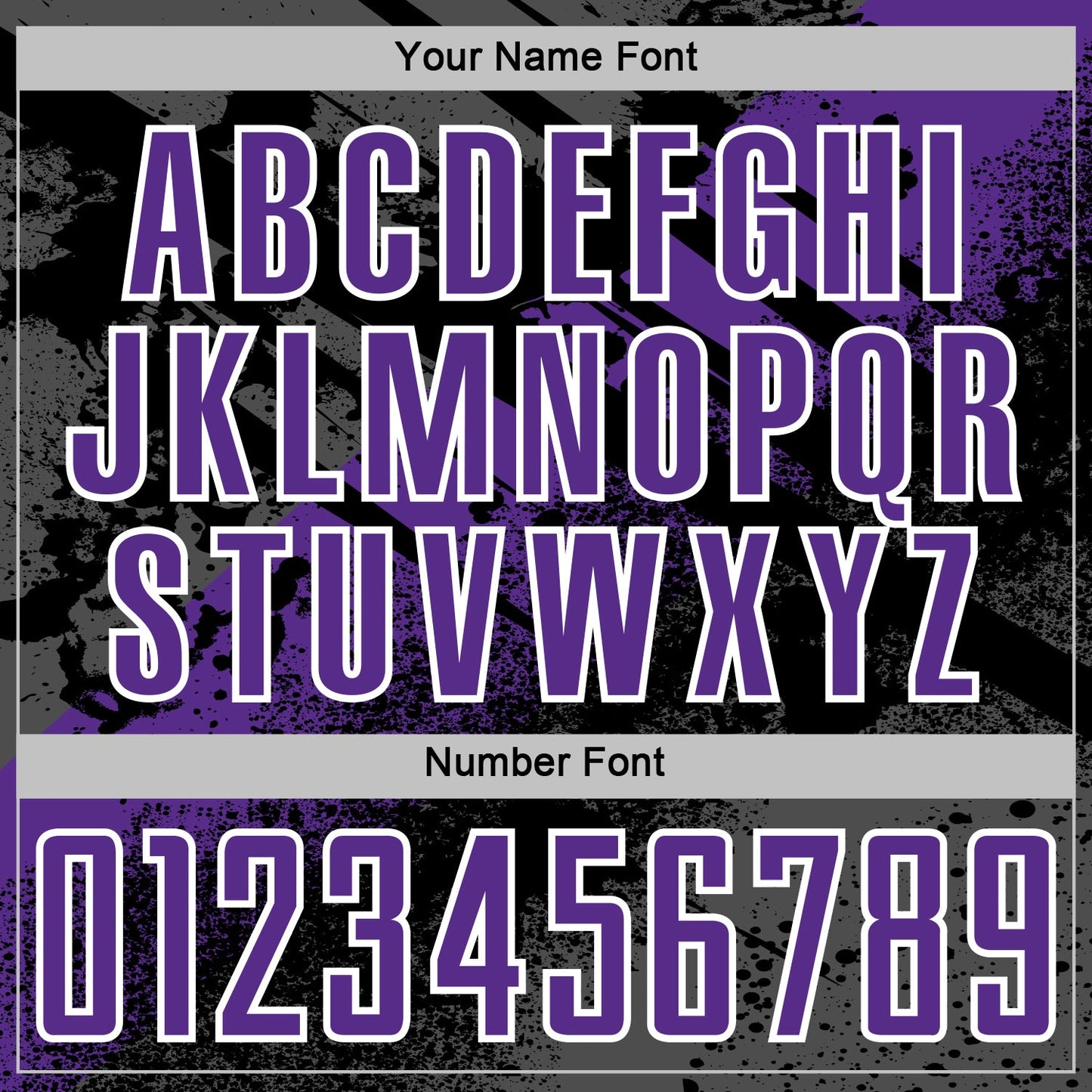 Custom Black Purple-White Grunge Splatter Brush Stroke Sublimation Soccer Uniform Jersey view 6