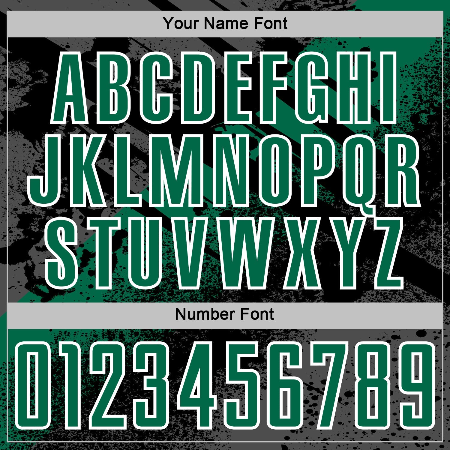 Custom Black Kelly Green-White Grunge Splatter Brush Stroke Sublimation Soccer Uniform Jersey view 6