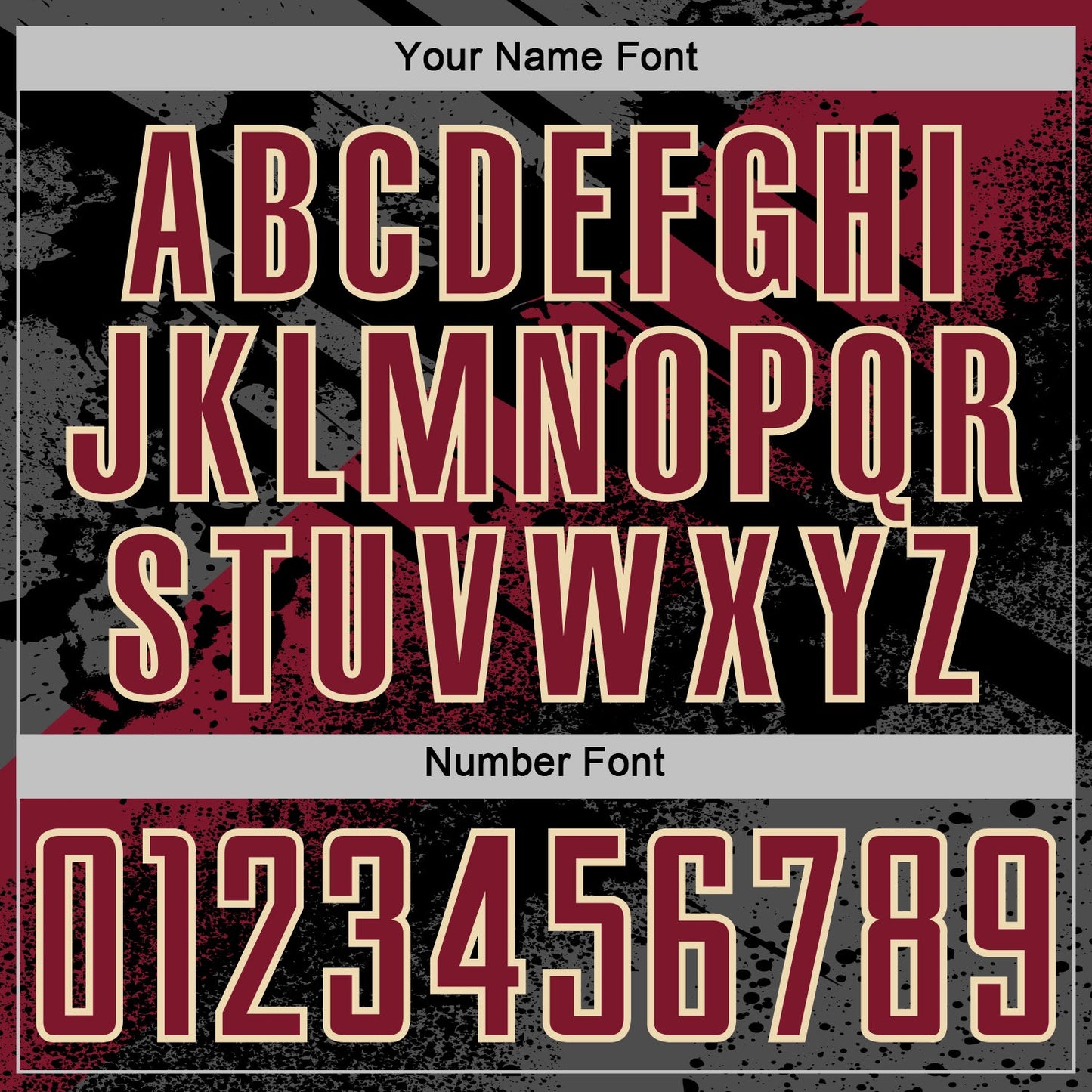 Custom Black Crimson-Cream Grunge Splatter Brush Stroke Sublimation Soccer Uniform Jersey view 6