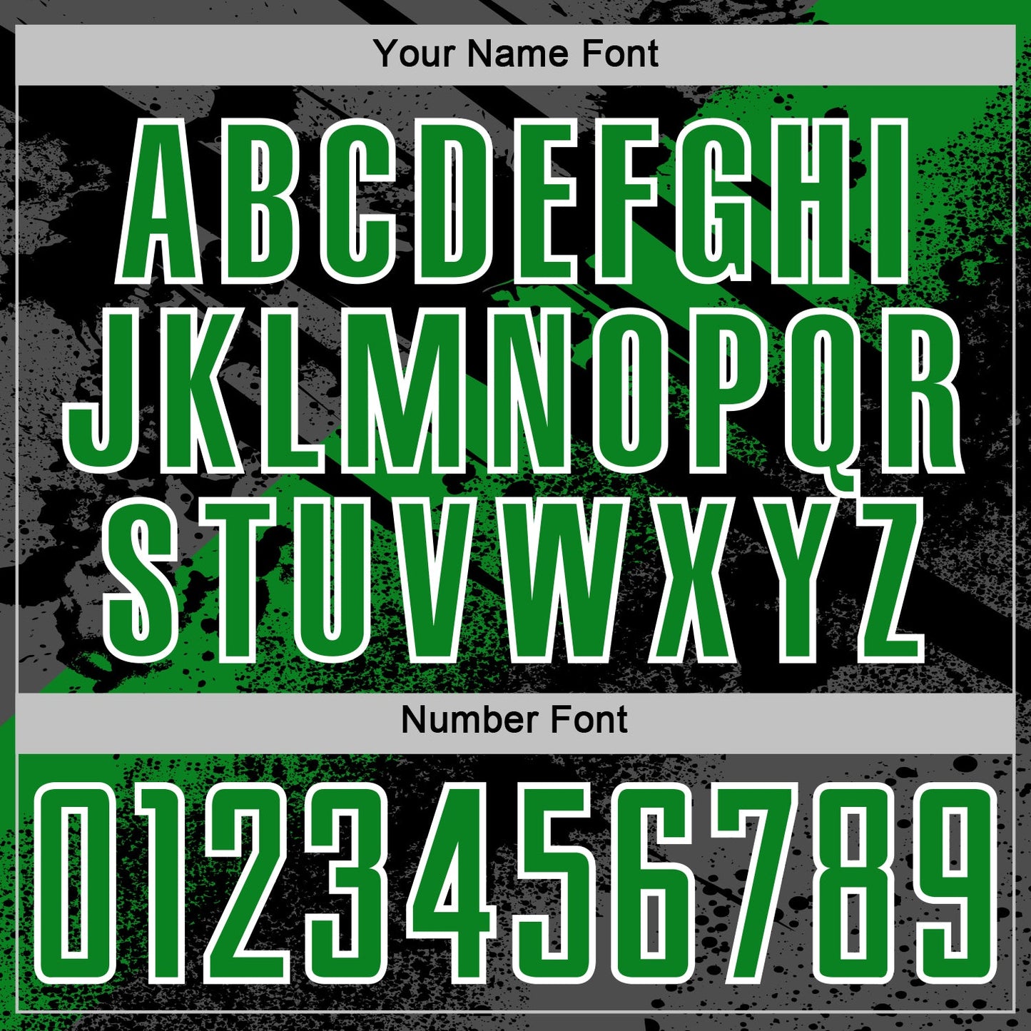 Custom Black Grass Green-White Grunge Splatter Brush Stroke Sublimation Soccer Uniform Jersey view 6