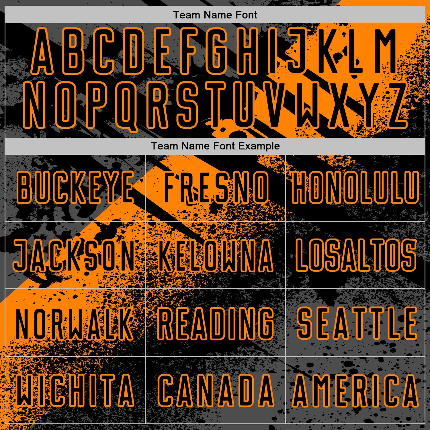 Custom Black-Bay Orange Grunge Splatter Brush Stroke Sublimation Soccer Uniform Jersey view 5