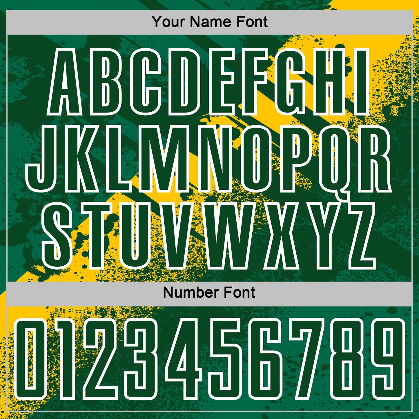 Custom Green Yellow-White Grunge Splatter Brush Stroke Sublimation Soccer Uniform Jersey view 6