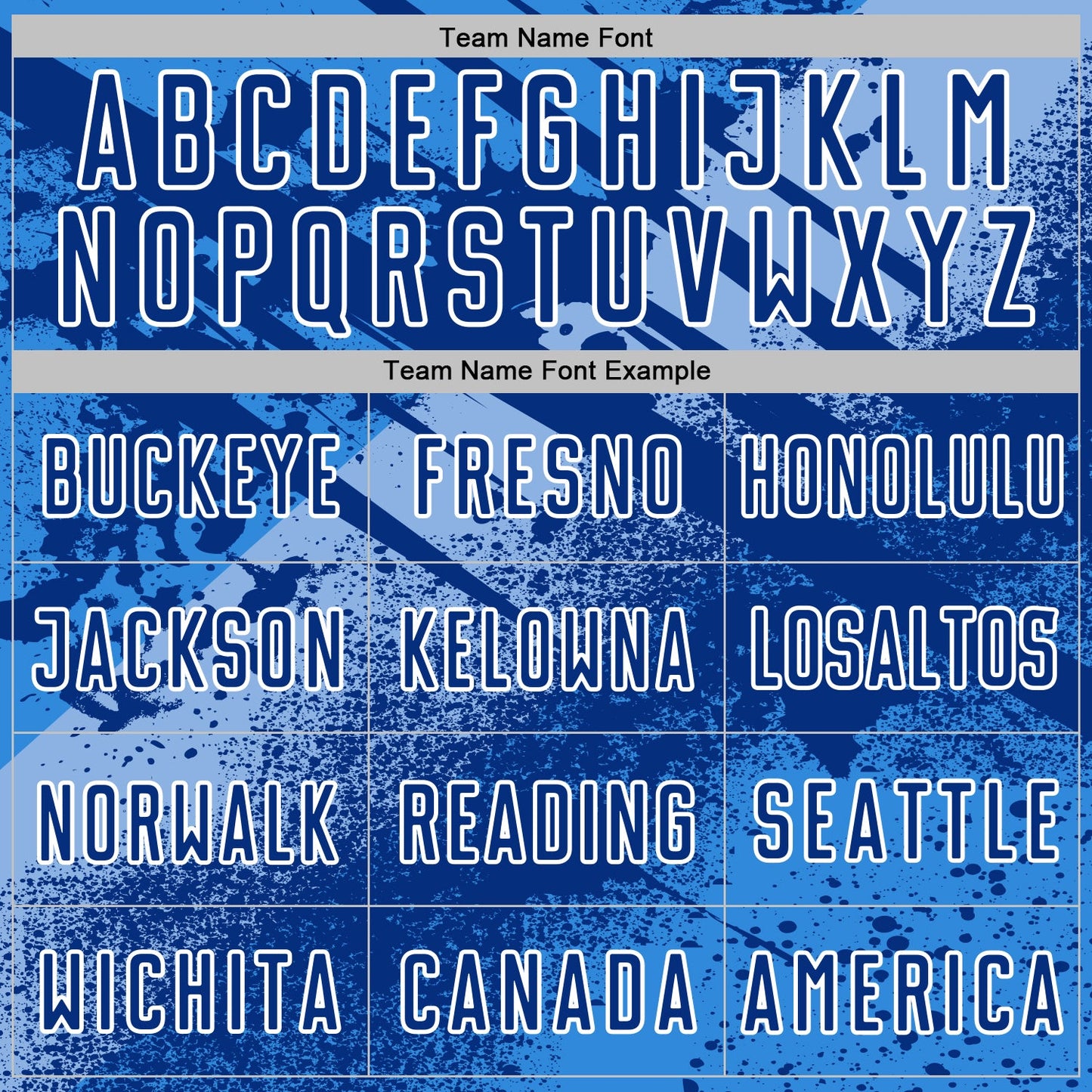 Custom Royal Light Blue-White Grunge Splatter Brush Stroke Sublimation Soccer Uniform Jersey view 5